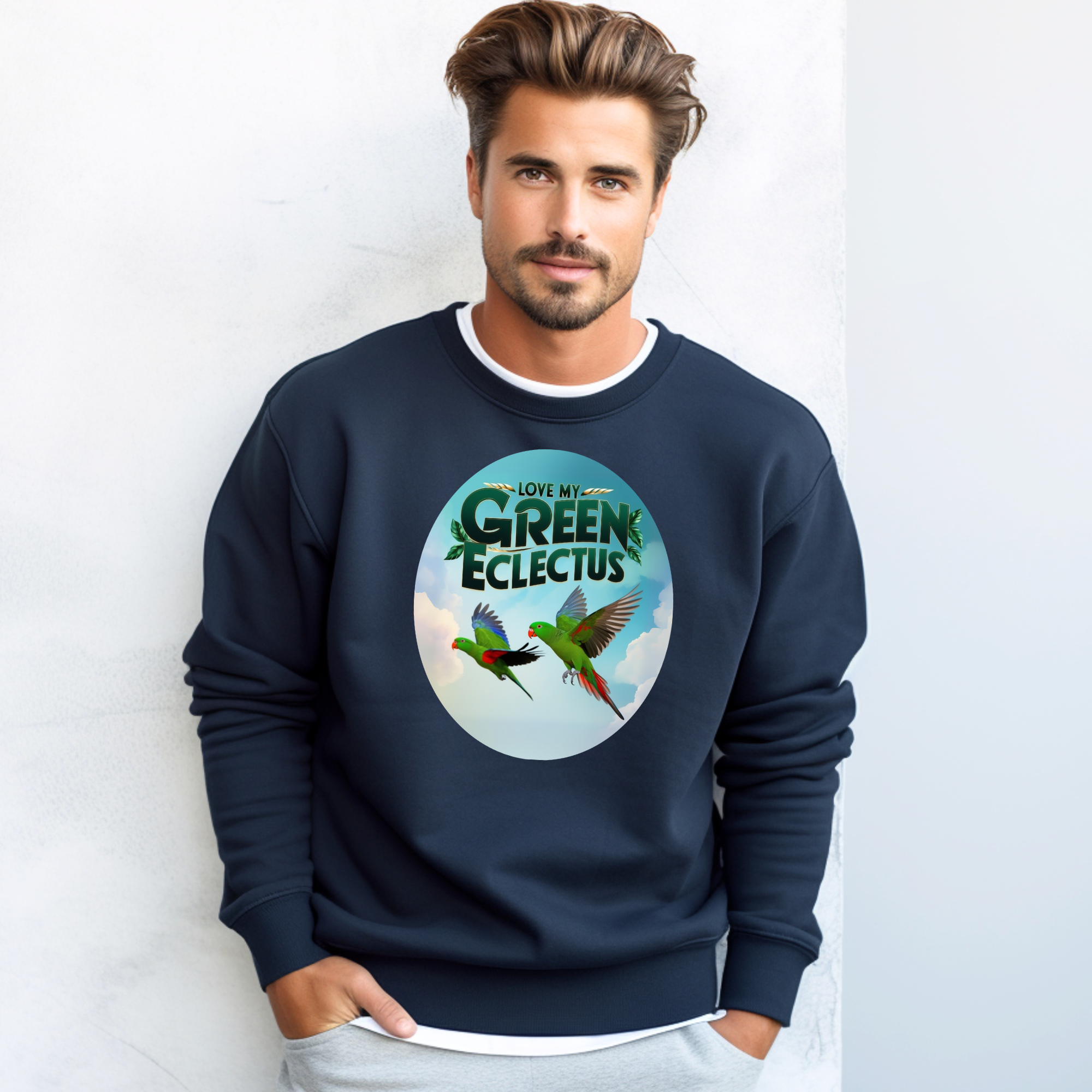 Green Eclectus Sweatshirt