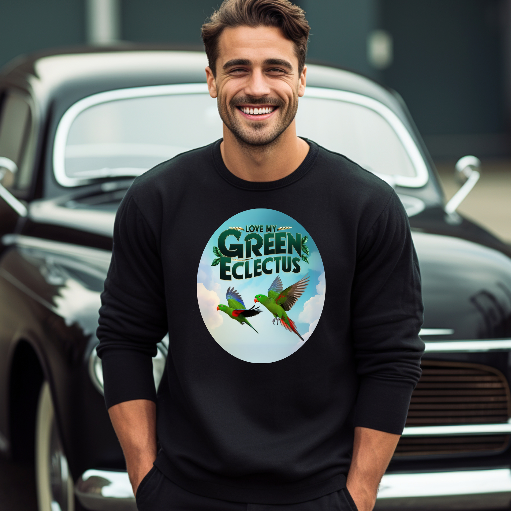 Green Eclectus Sweatshirt