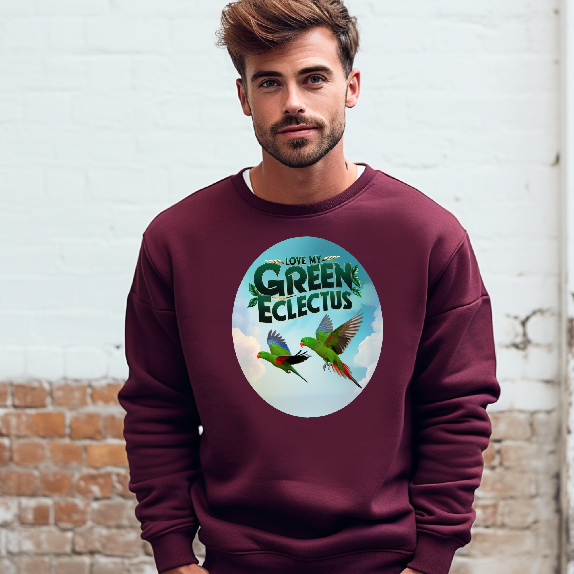 Green Eclectus Sweatshirt