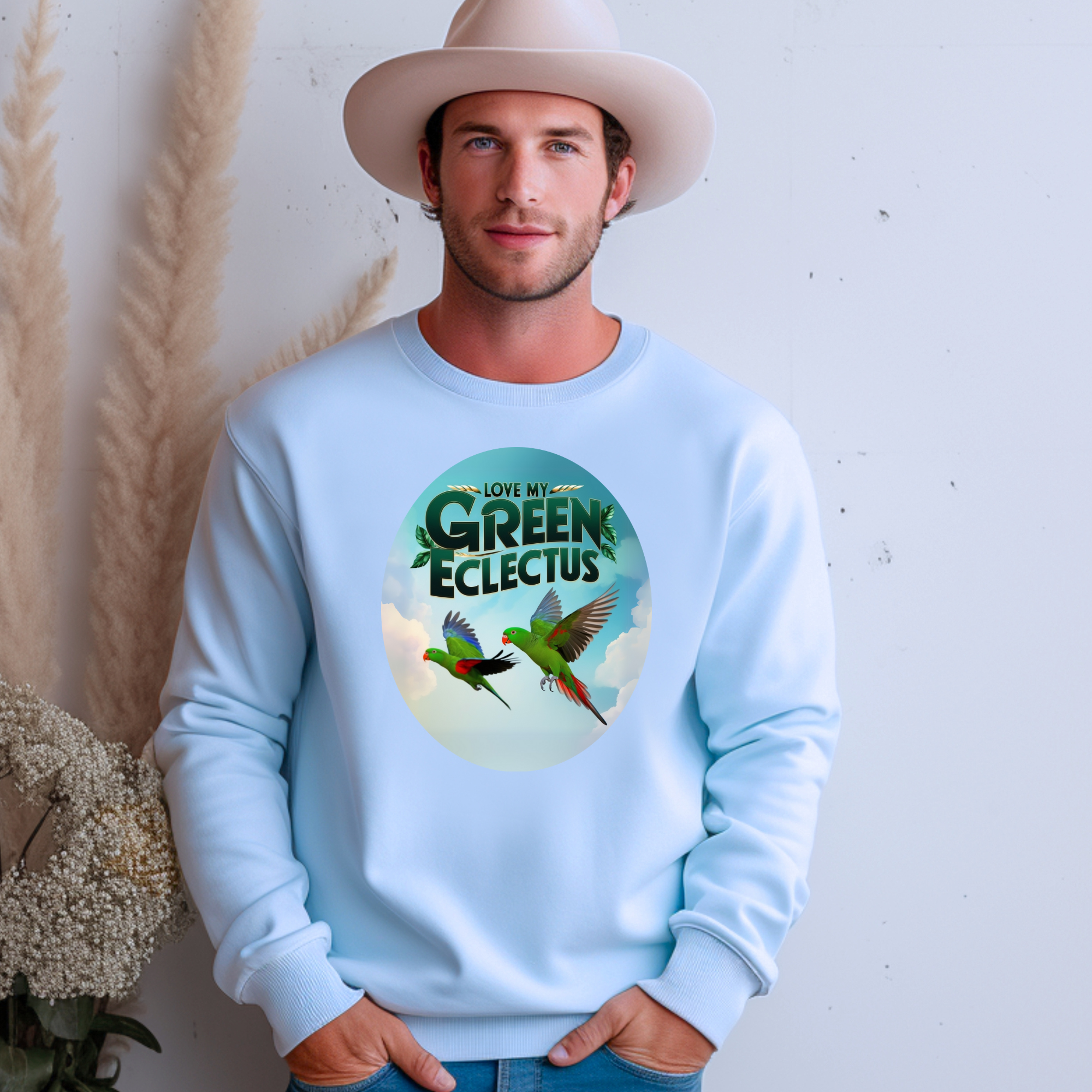 Green Eclectus Sweatshirt
