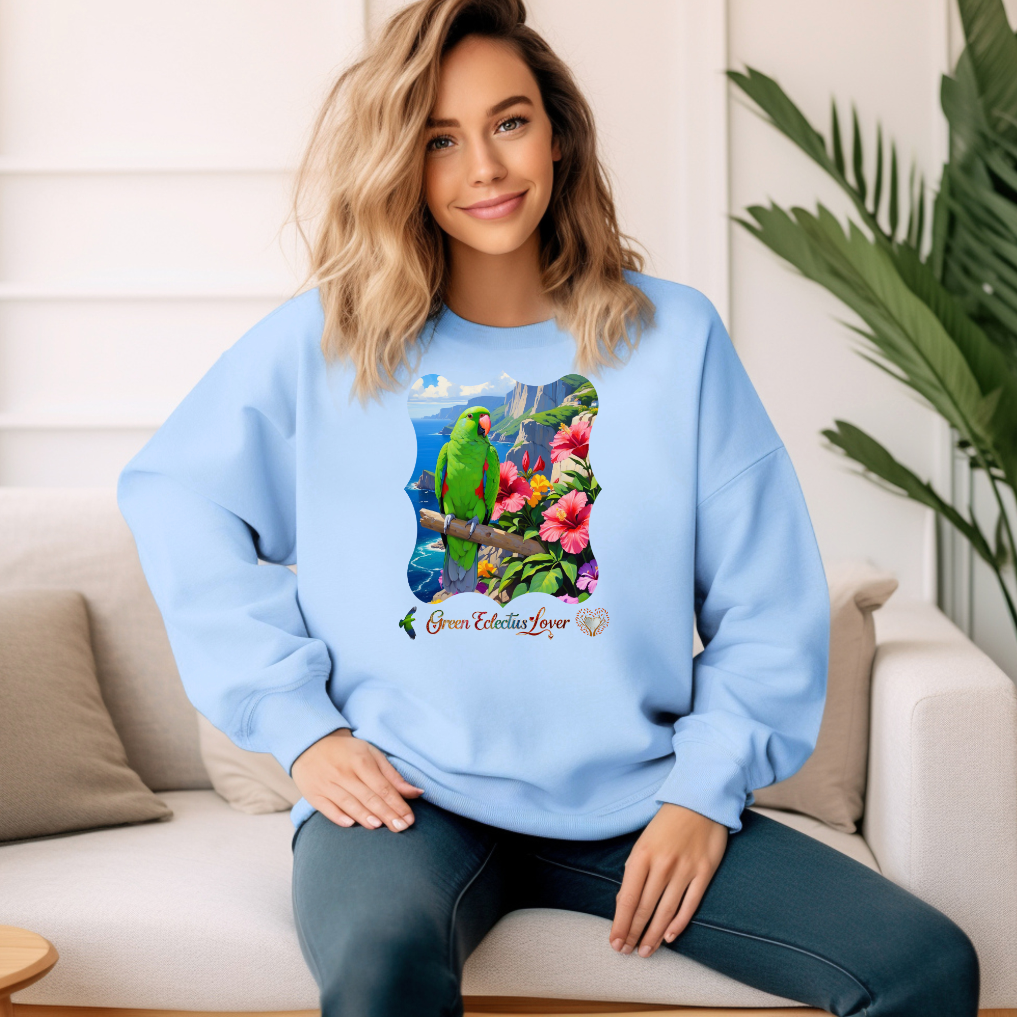 Green Eclectus Sweatshirt