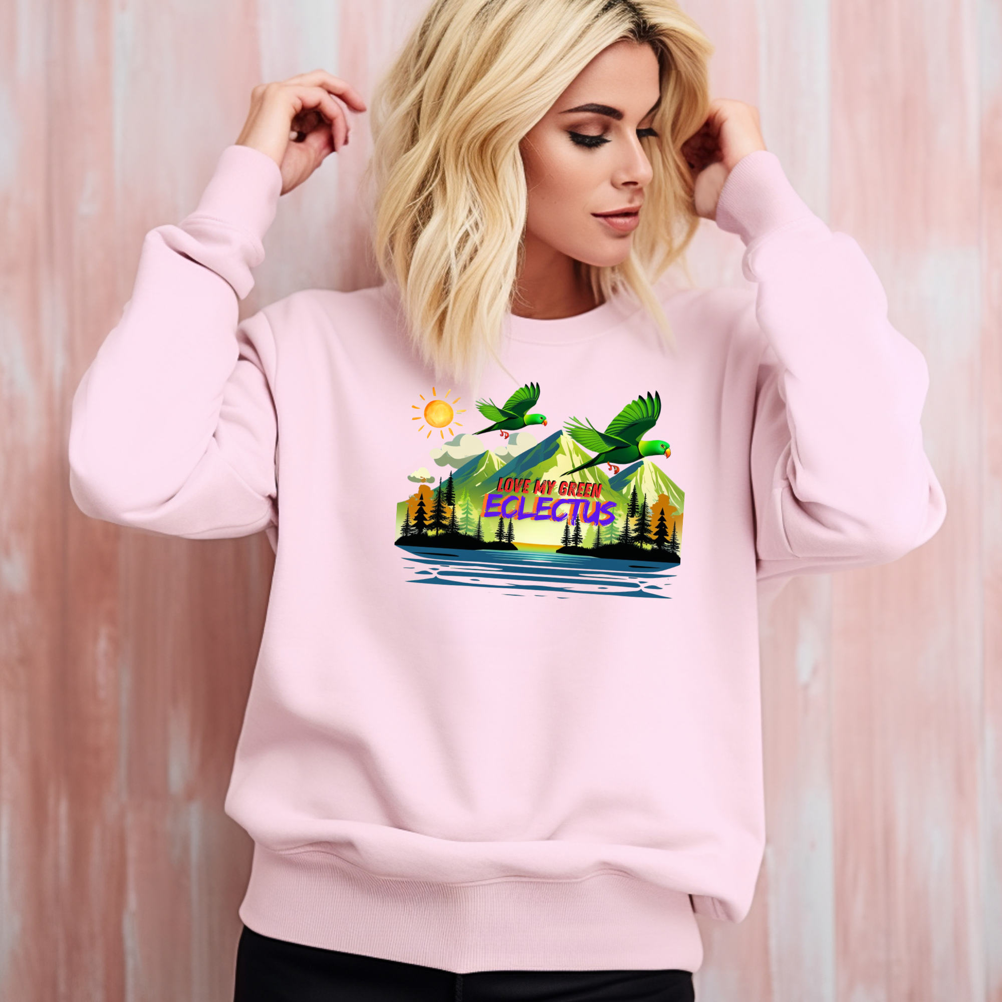 Green Eclectus Sweatshirt