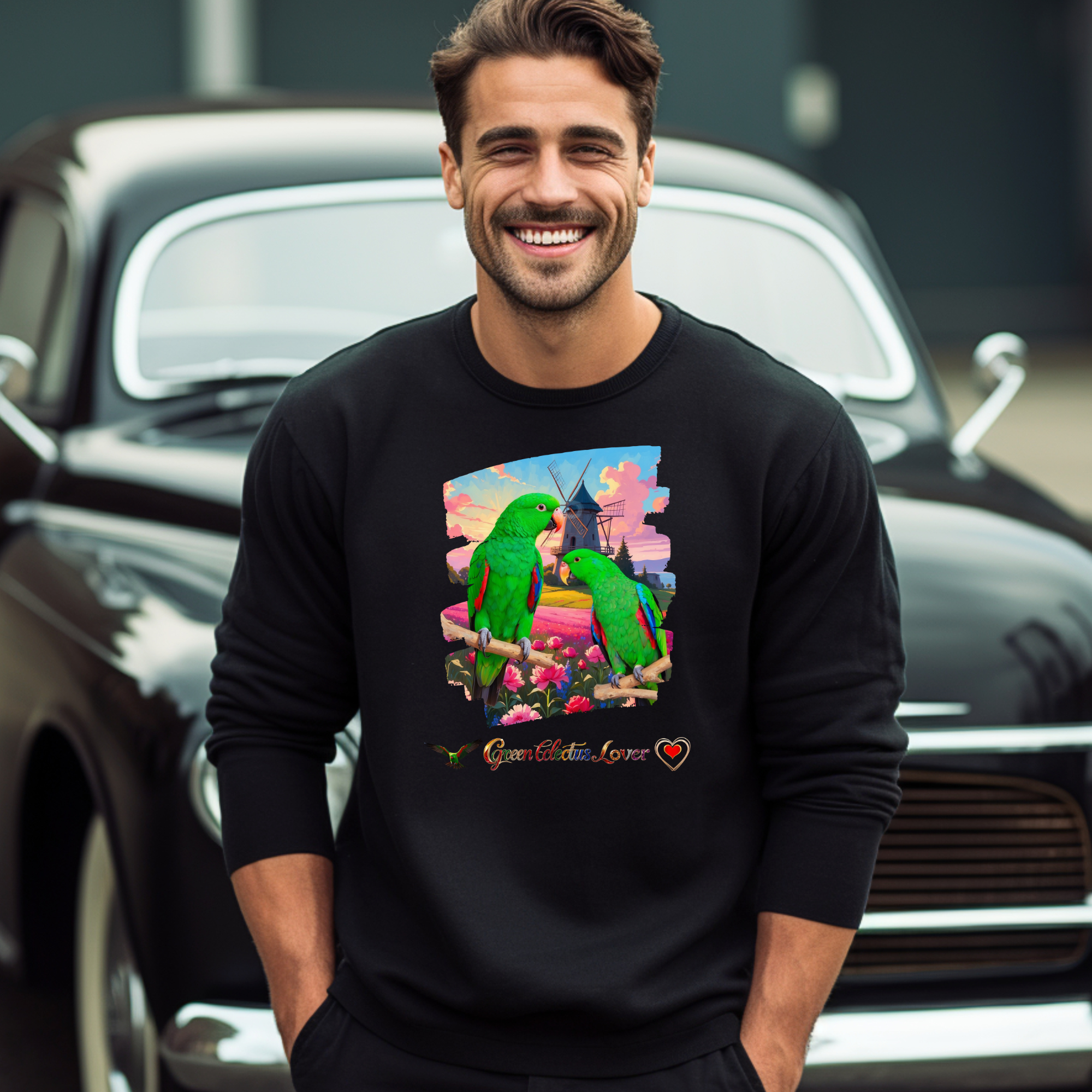 Green Eclectus Sweatshirt