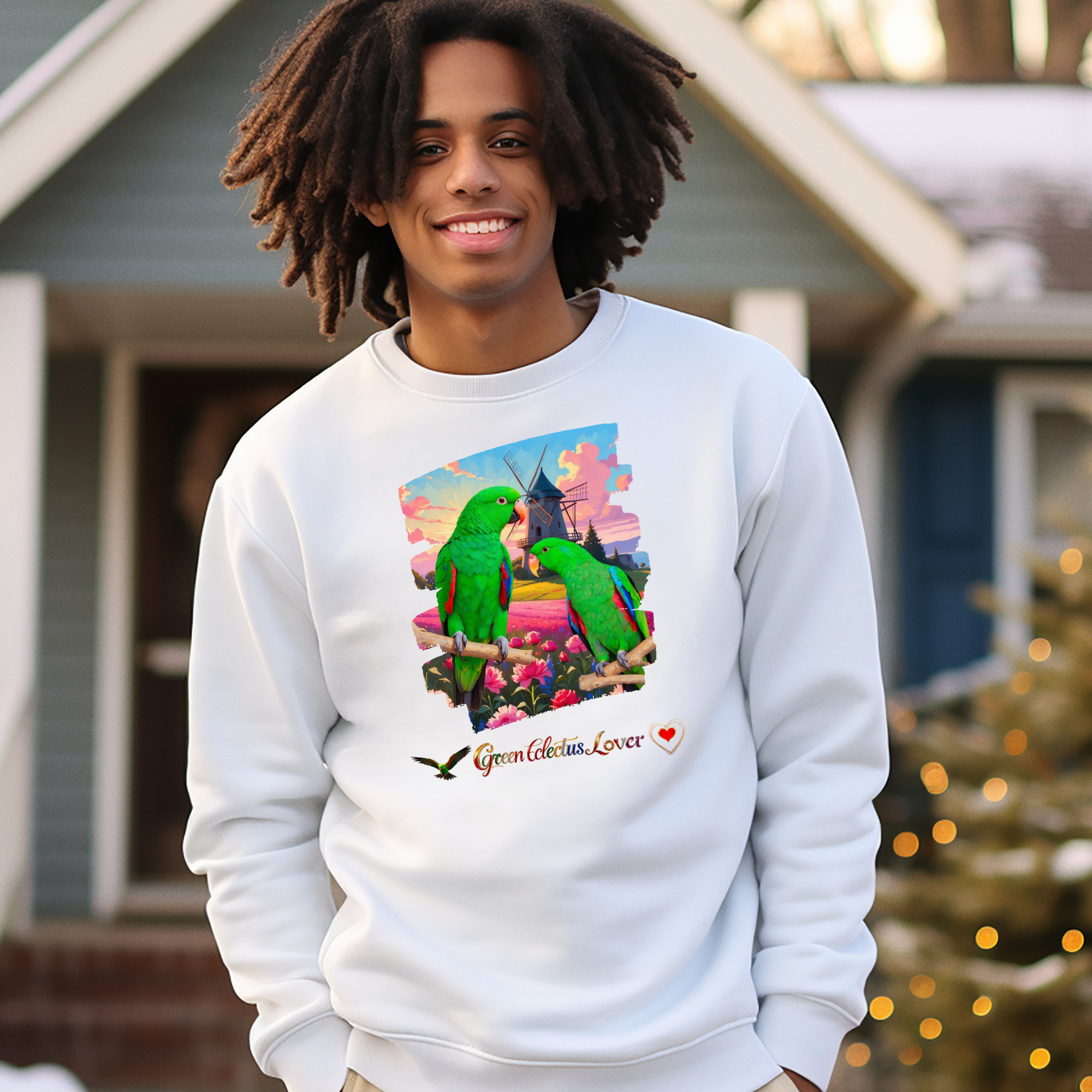 Green Eclectus Sweatshirt