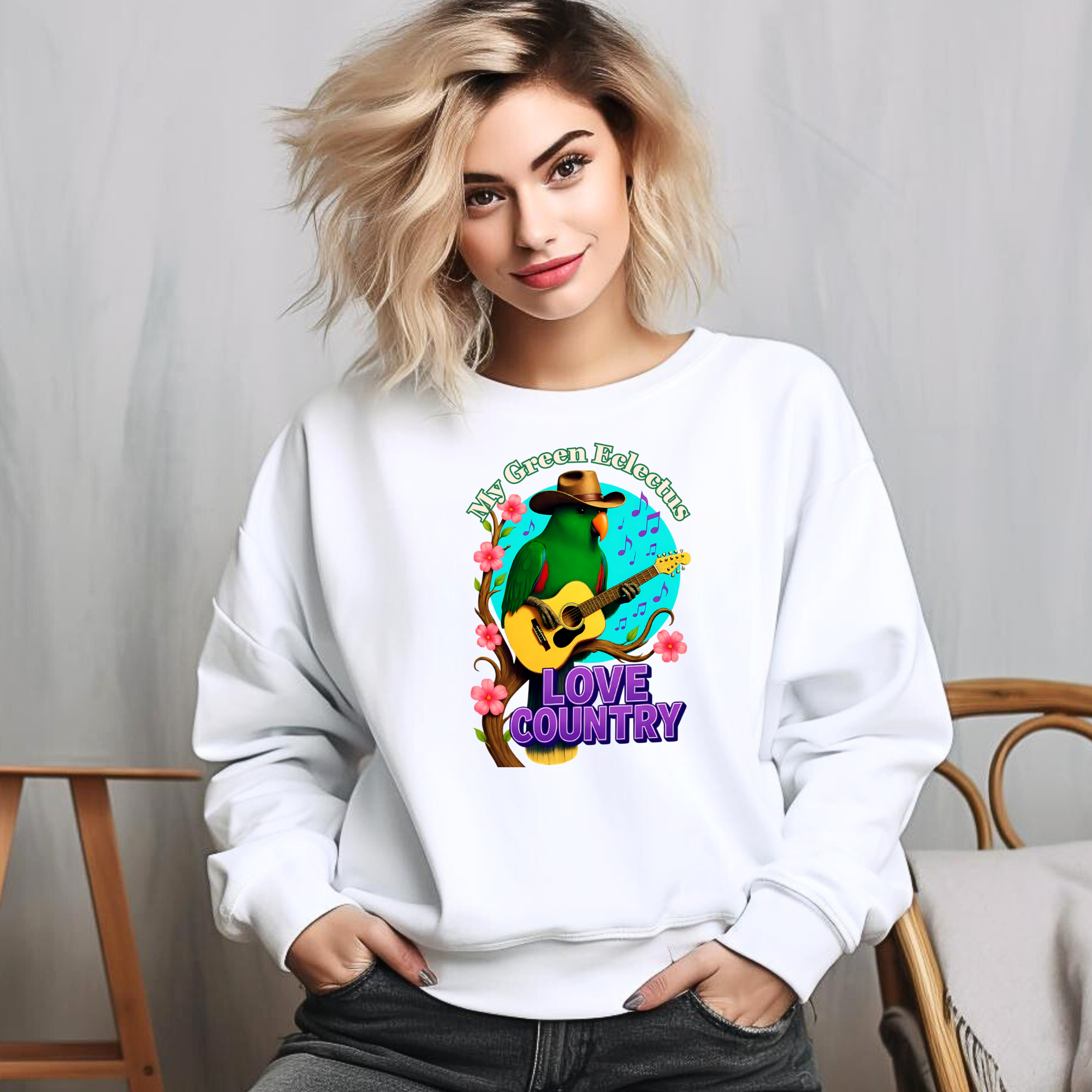 Green Eclectus Sweatshirt