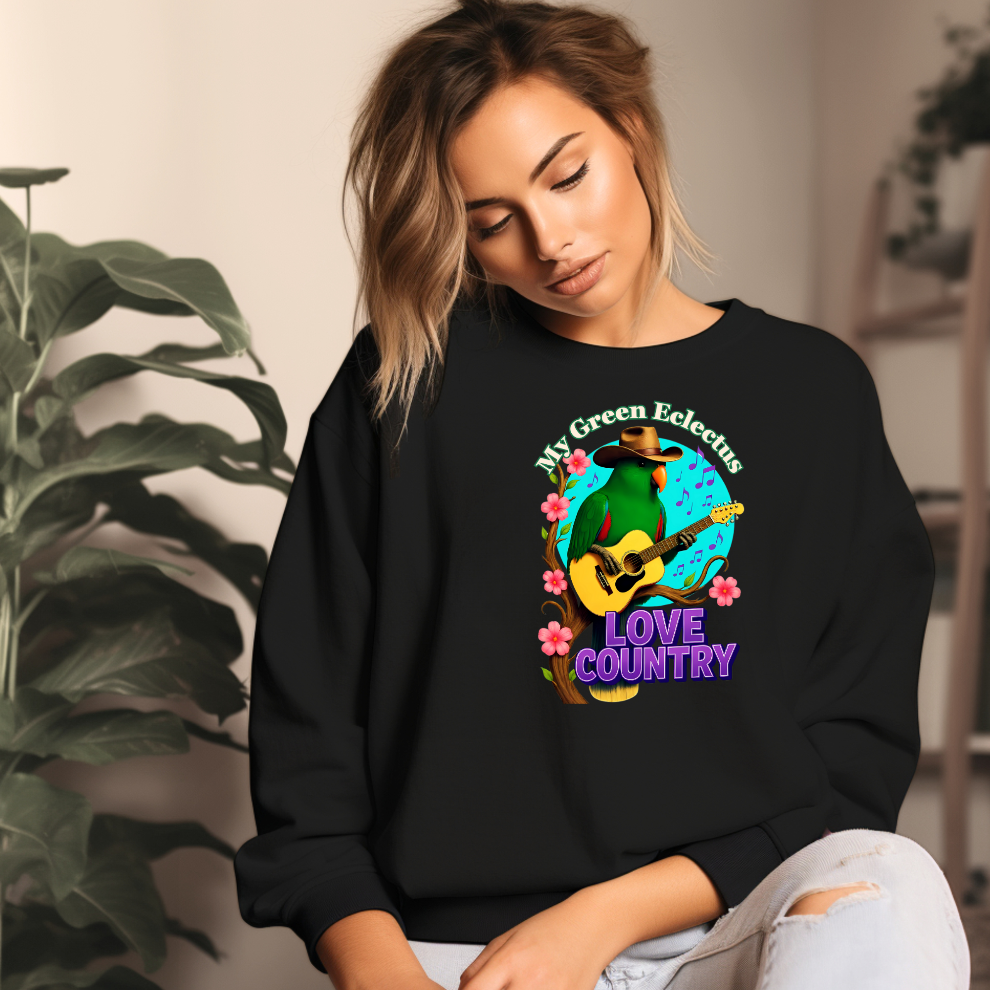 Green Eclectus Sweatshirt