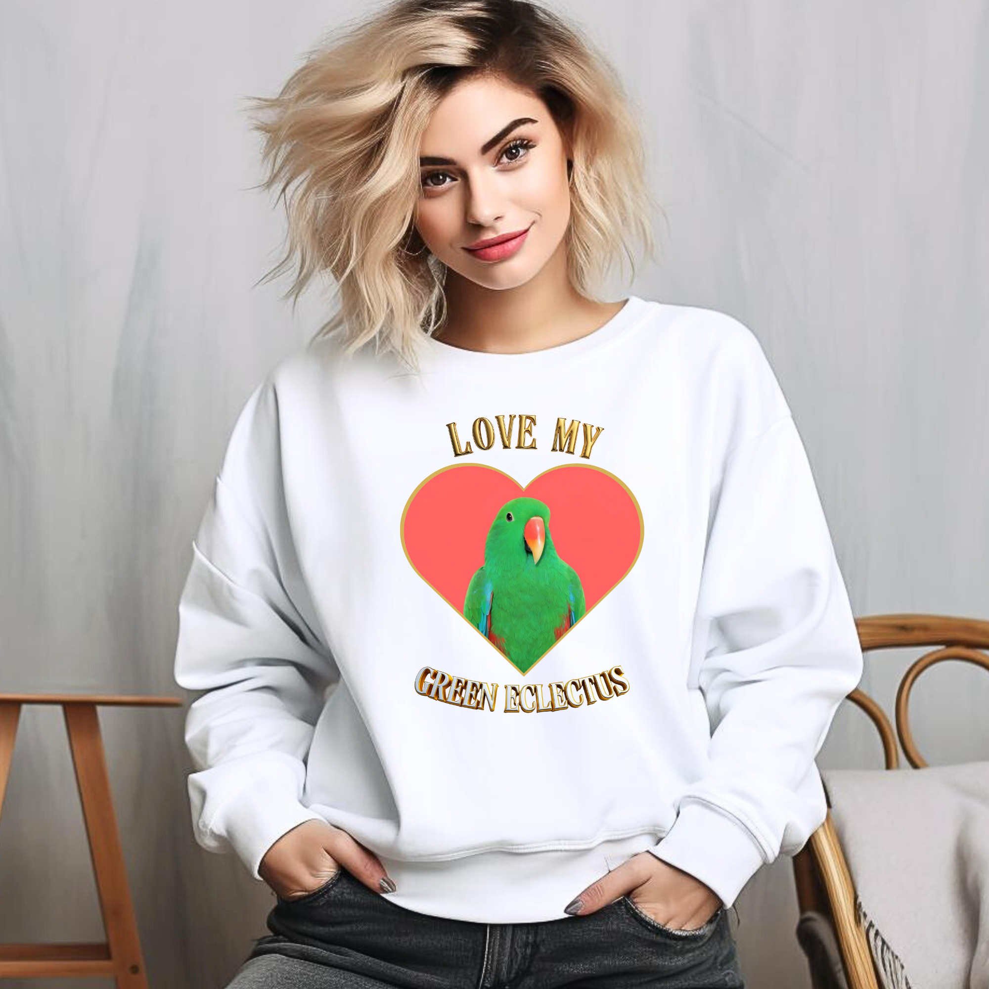 Green Eclectus Sweatshirt