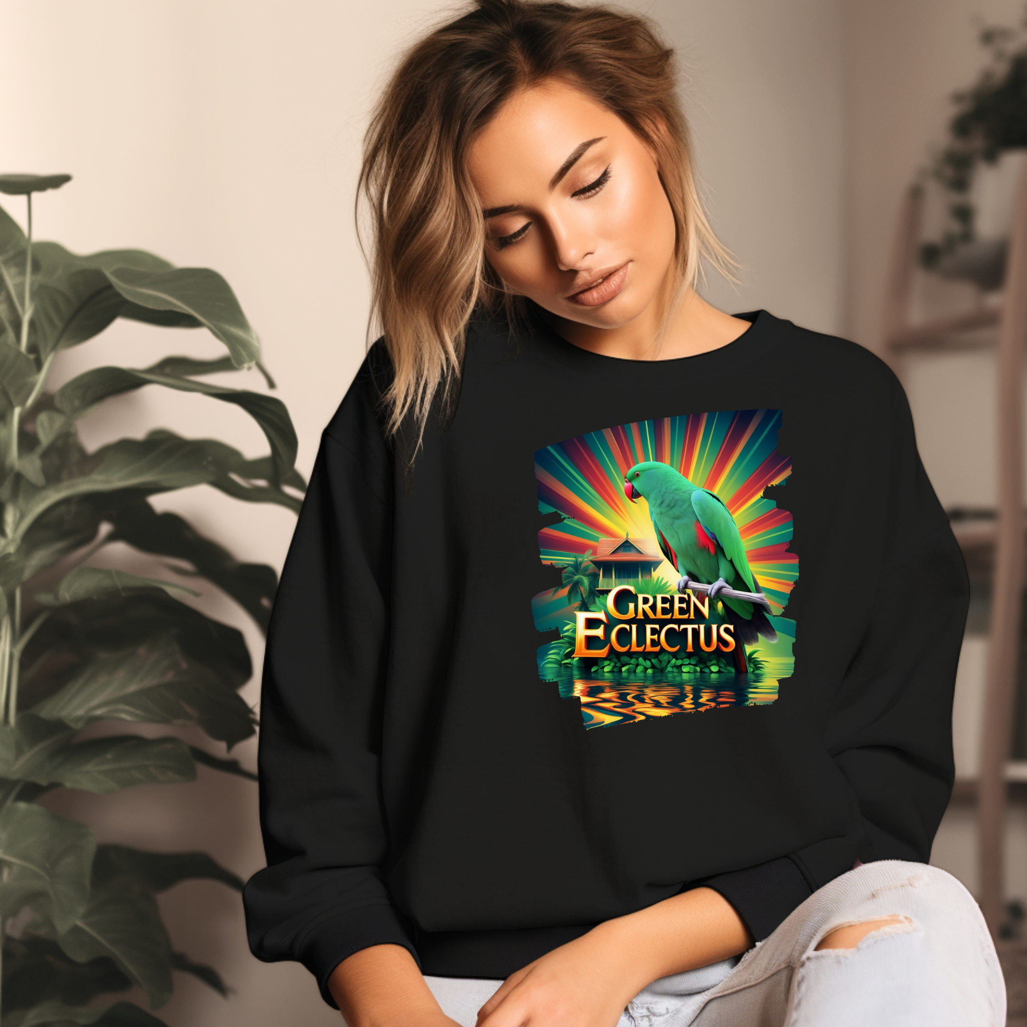 Green Eclectus Sweatshirt