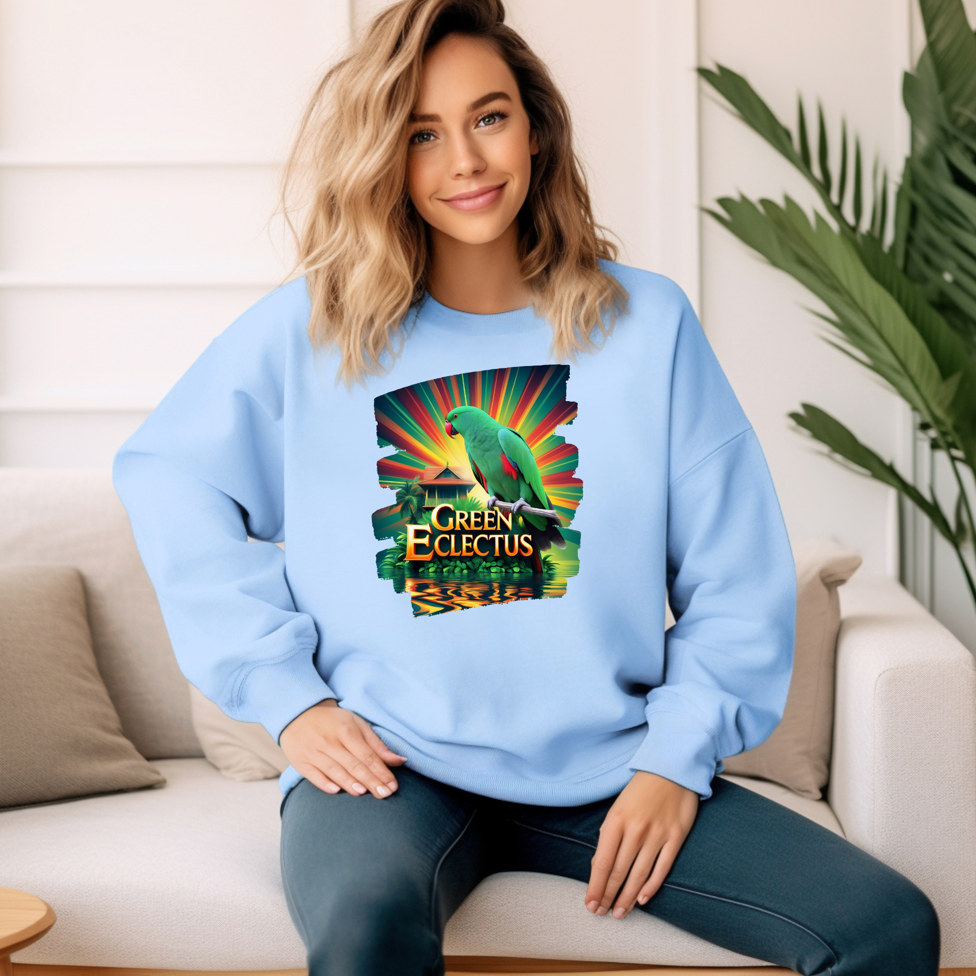 Green Eclectus Sweatshirt
