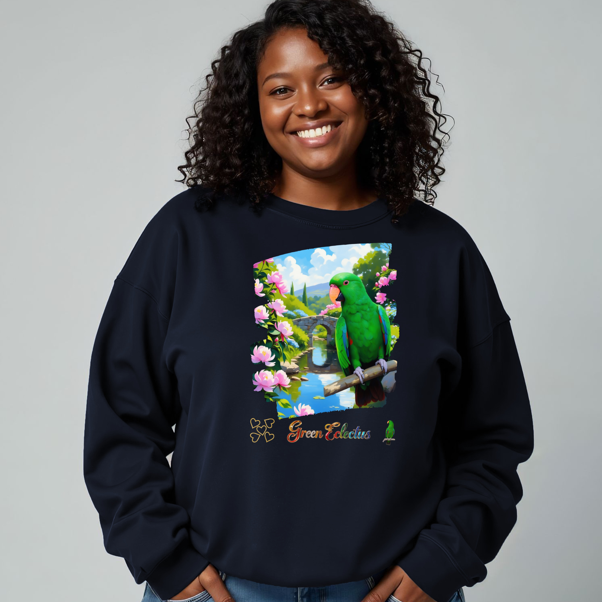 Green Eclectus Sweatshirt