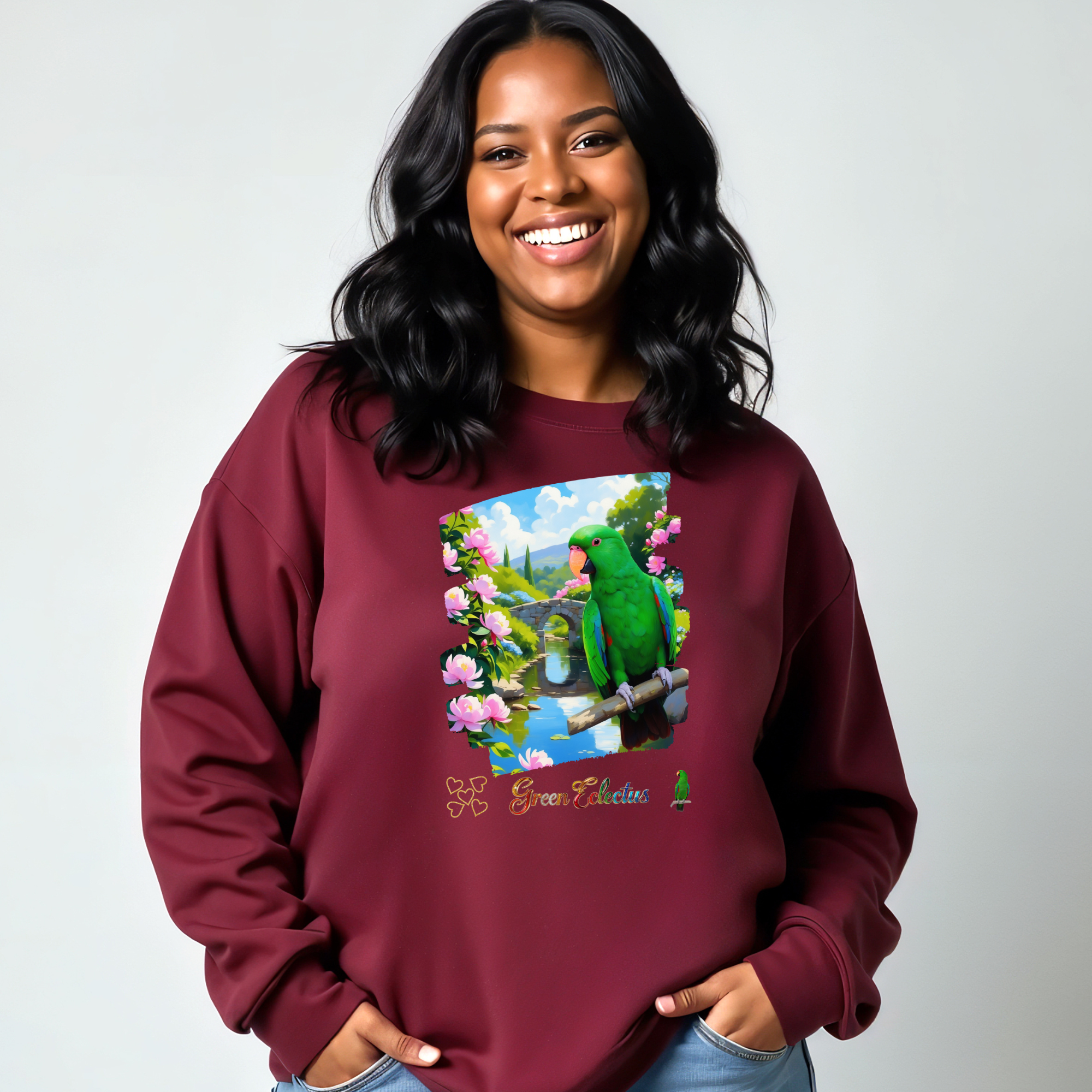 Green Eclectus Sweatshirt
