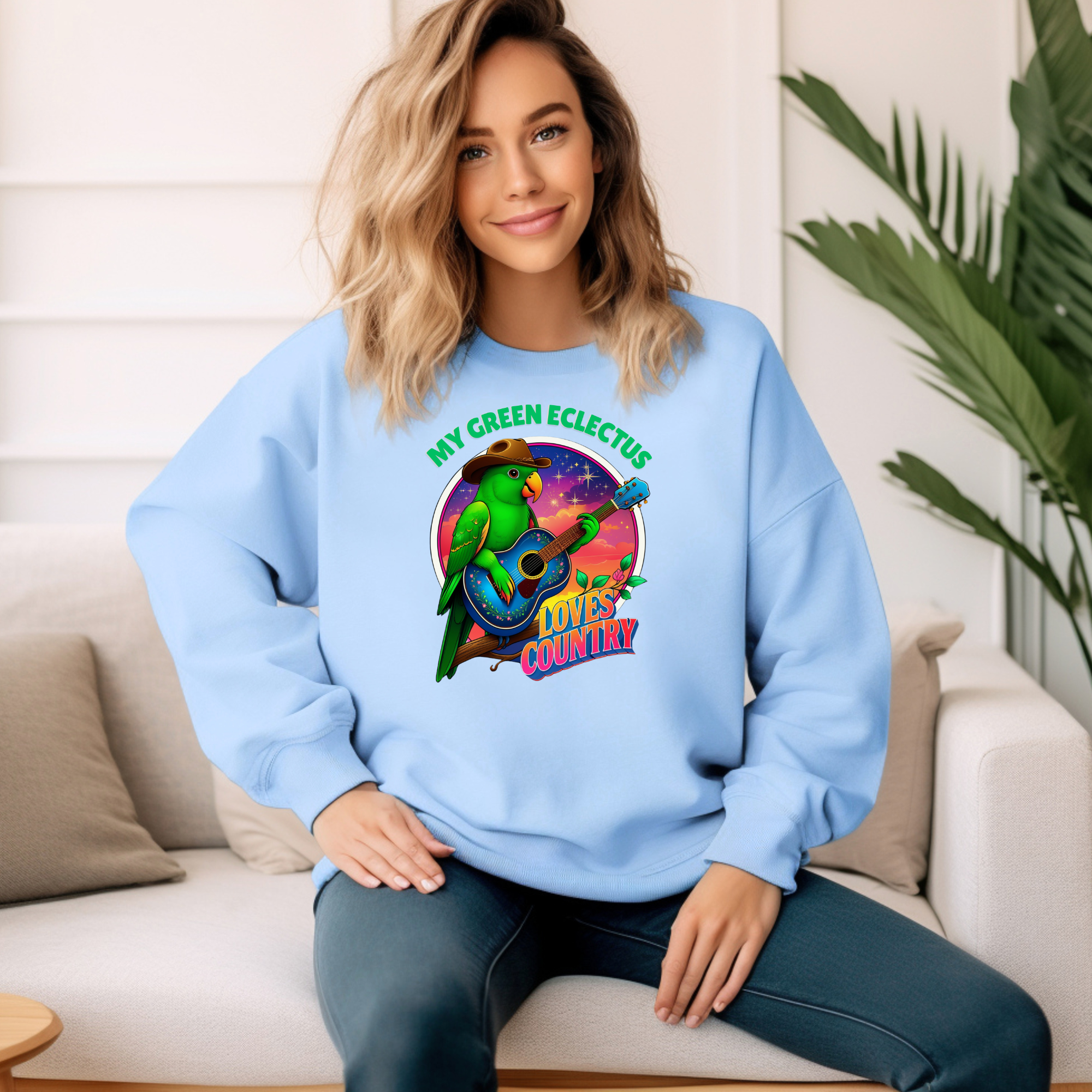 Green Eclectus Sweatshirt