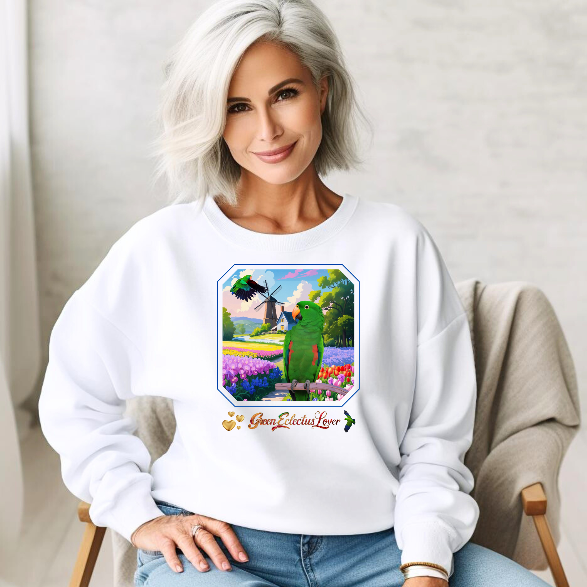 Green Eclectus Sweatshirt
