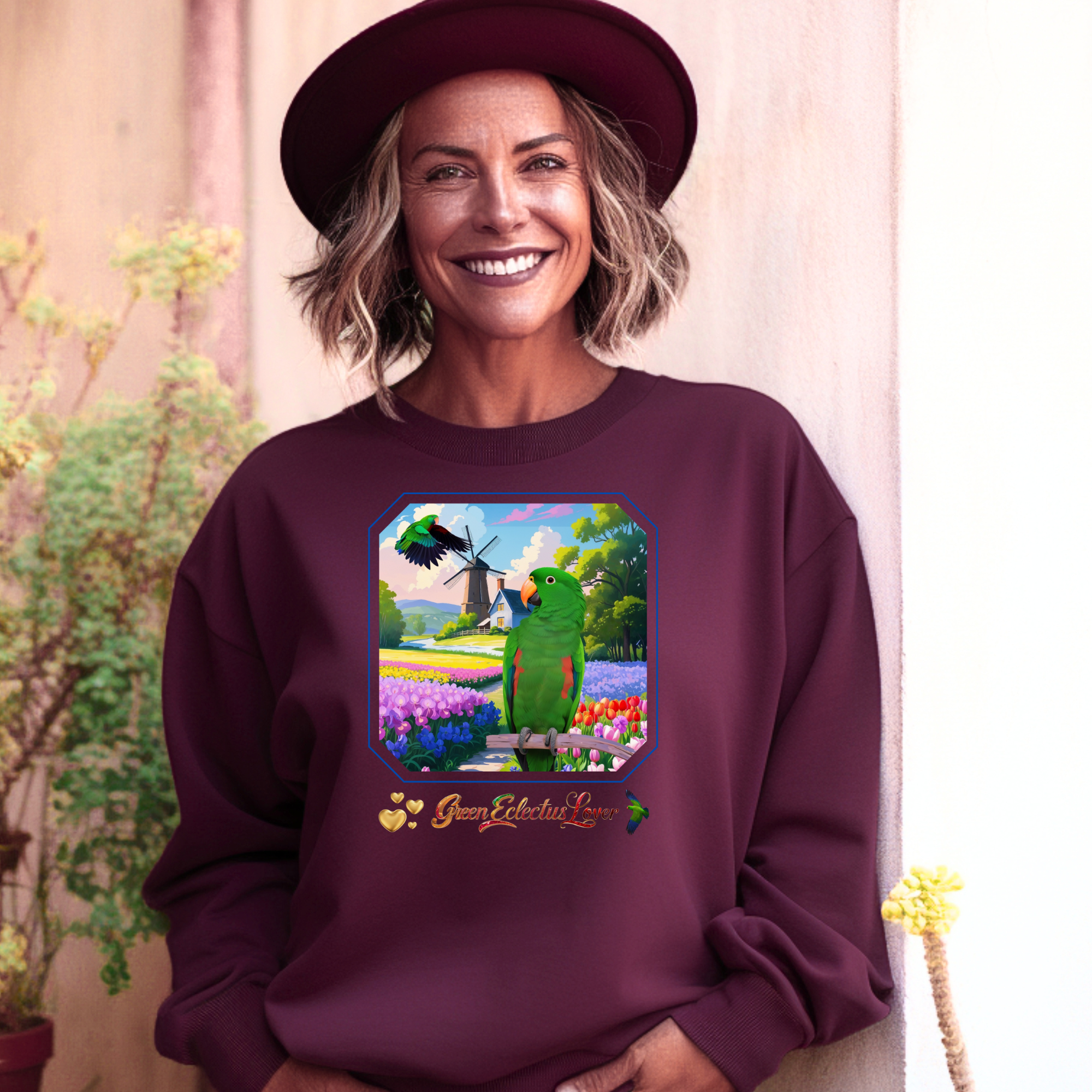 Green Eclectus Sweatshirt