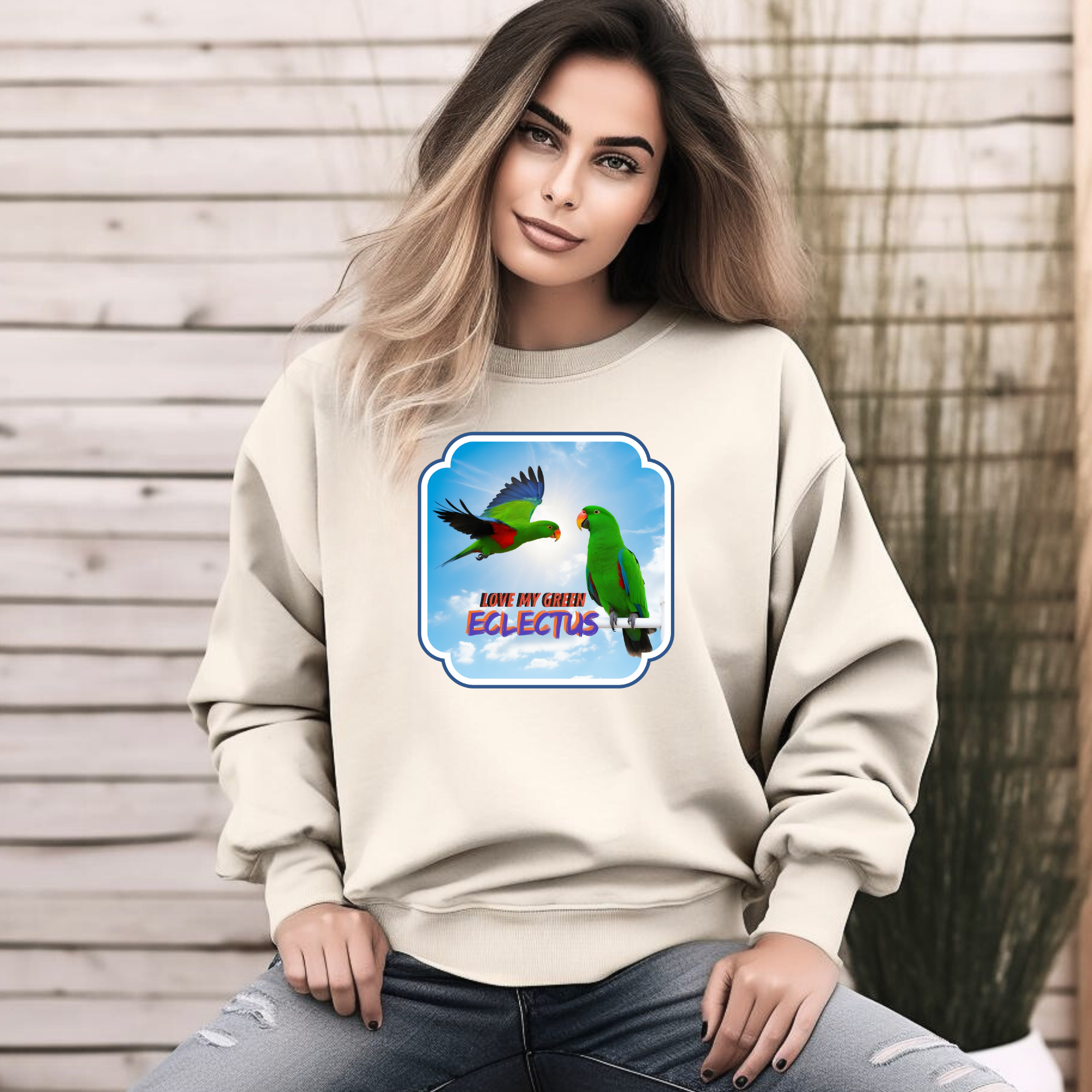 Love My Green Eclectus Sweatshirt