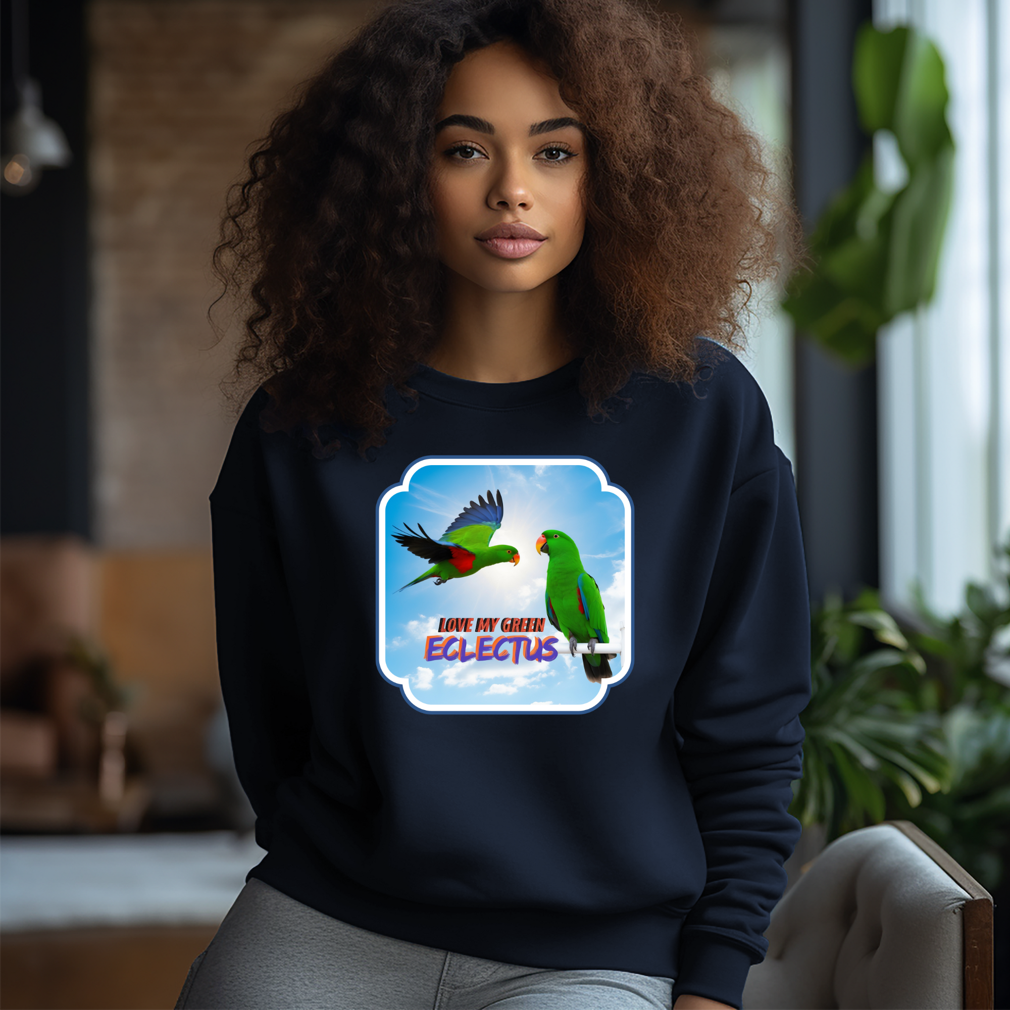 Love My Green Eclectus Sweatshirt