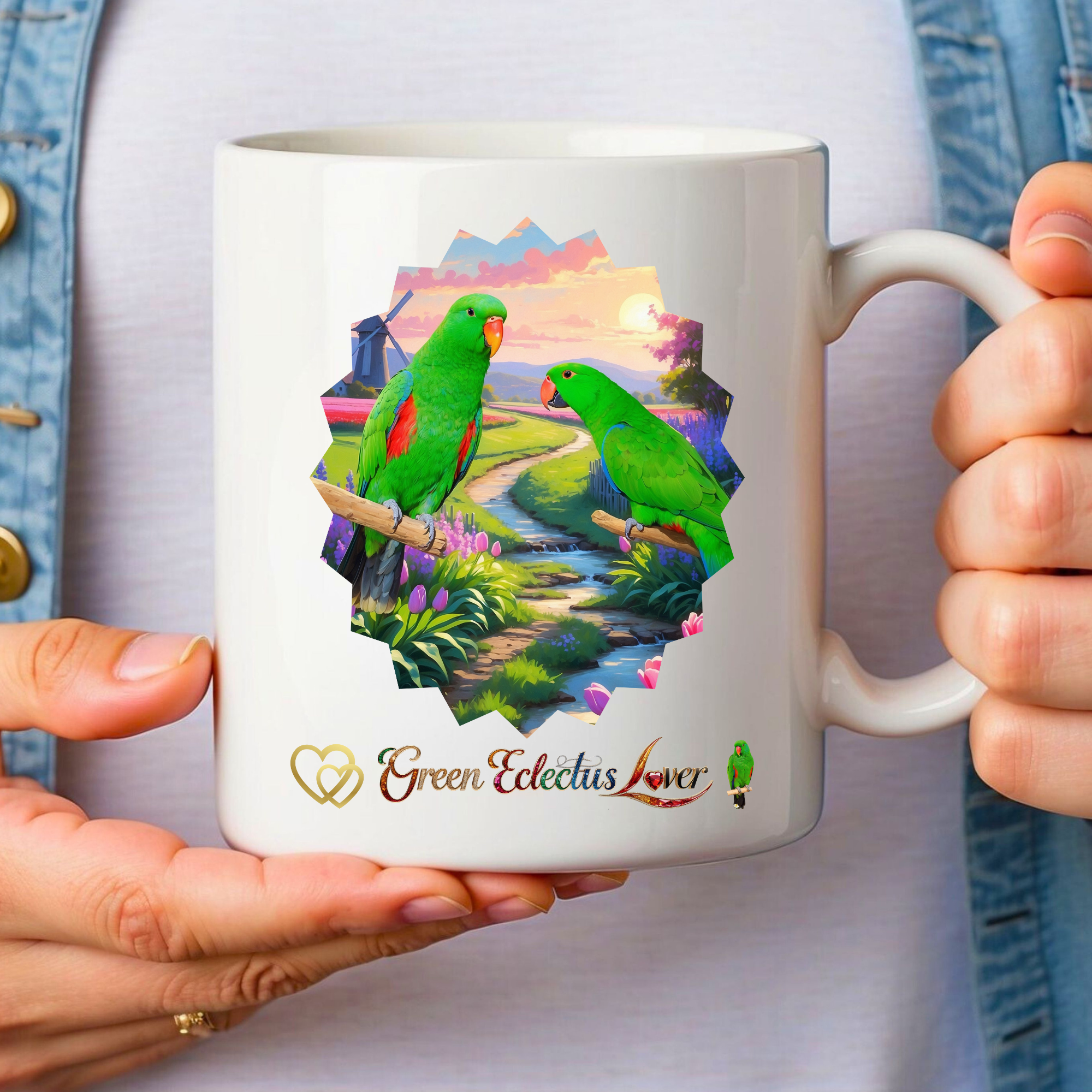Green Eclectus Mug