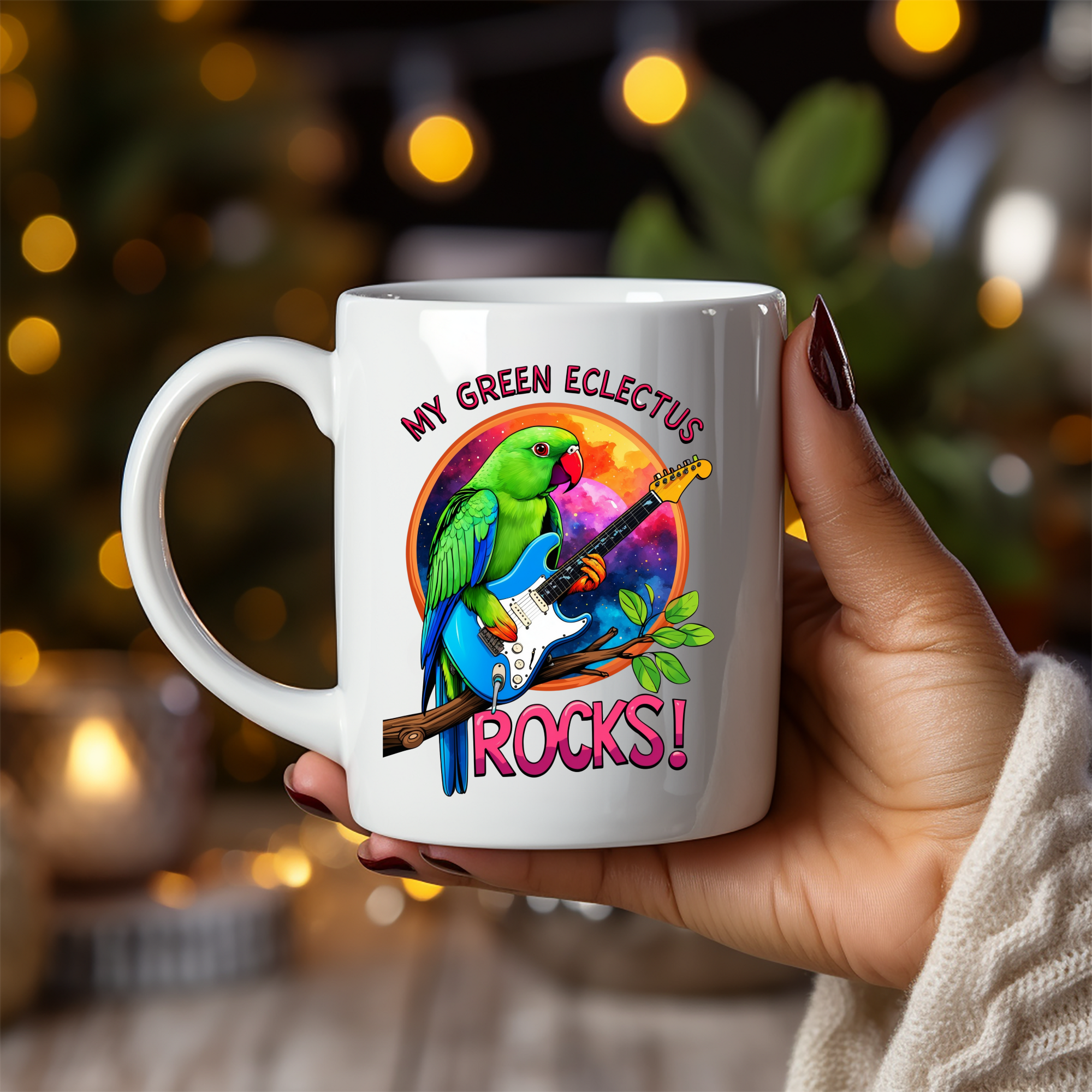 My Green Eclectus Rocks Mug