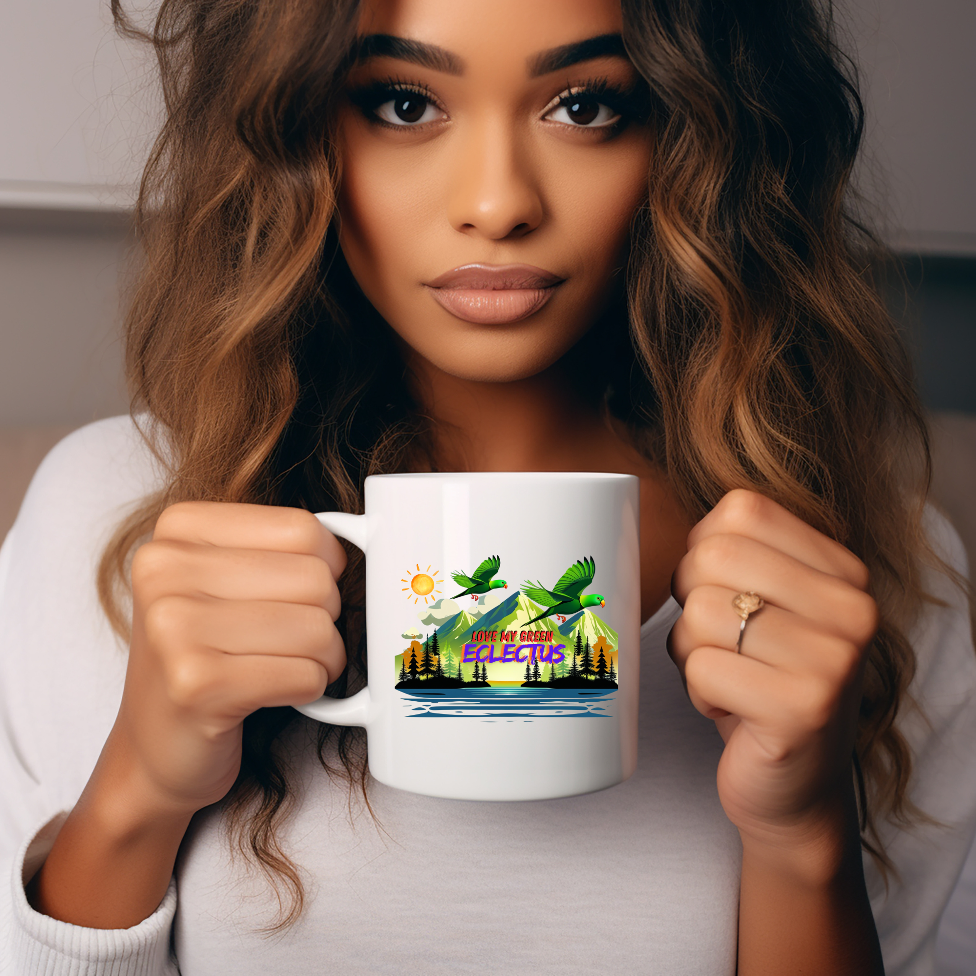Love My Green Eclectus Mug