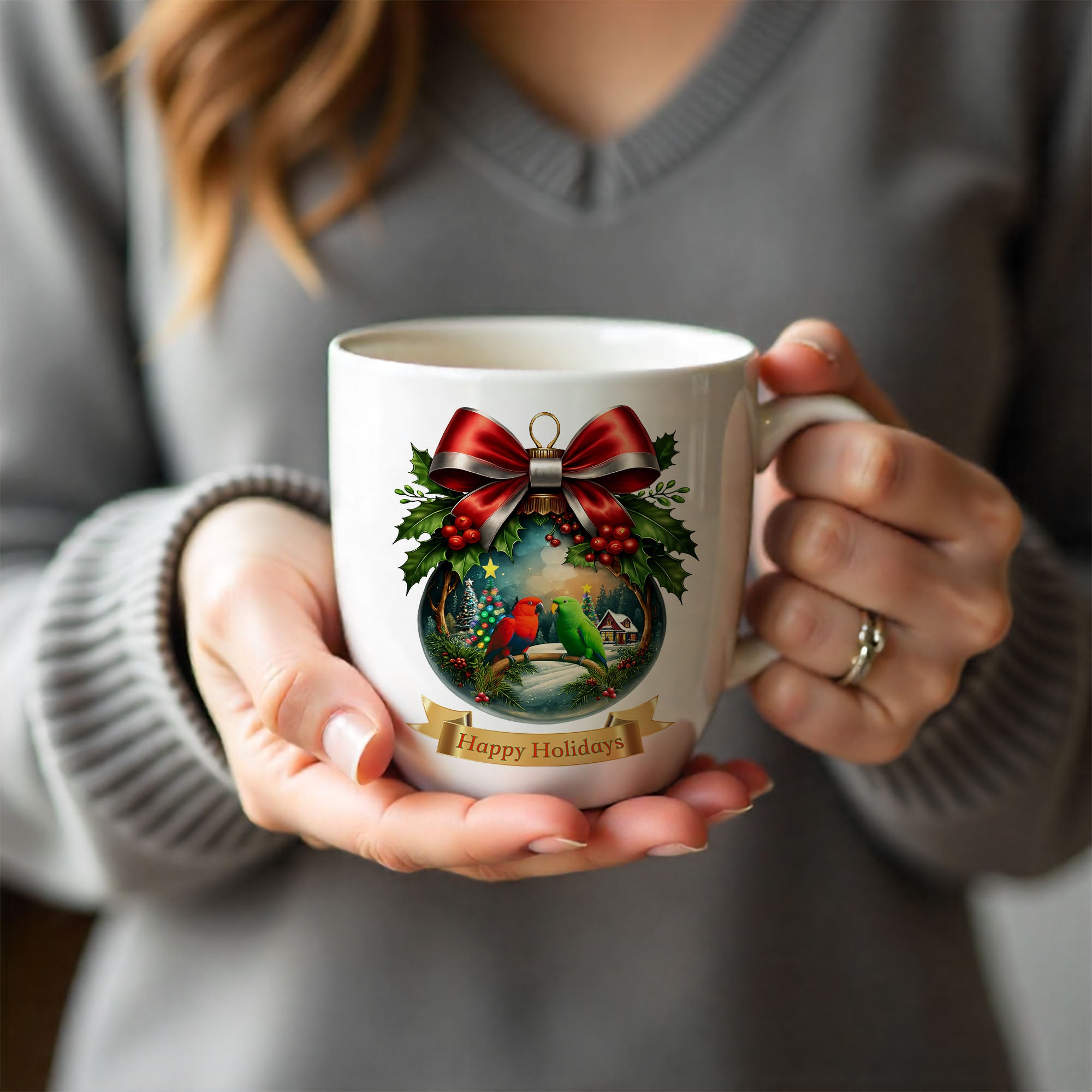 Christmas Happy Holidays Eclectus Mug