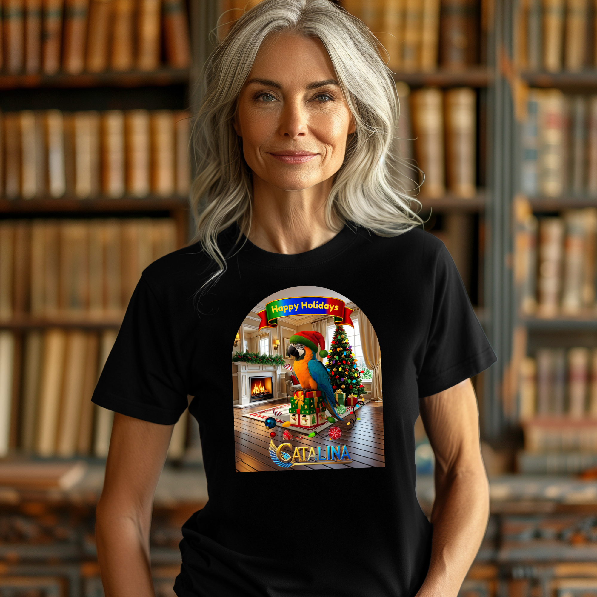 Happy Holidays Catalina Macaw T-Shirt