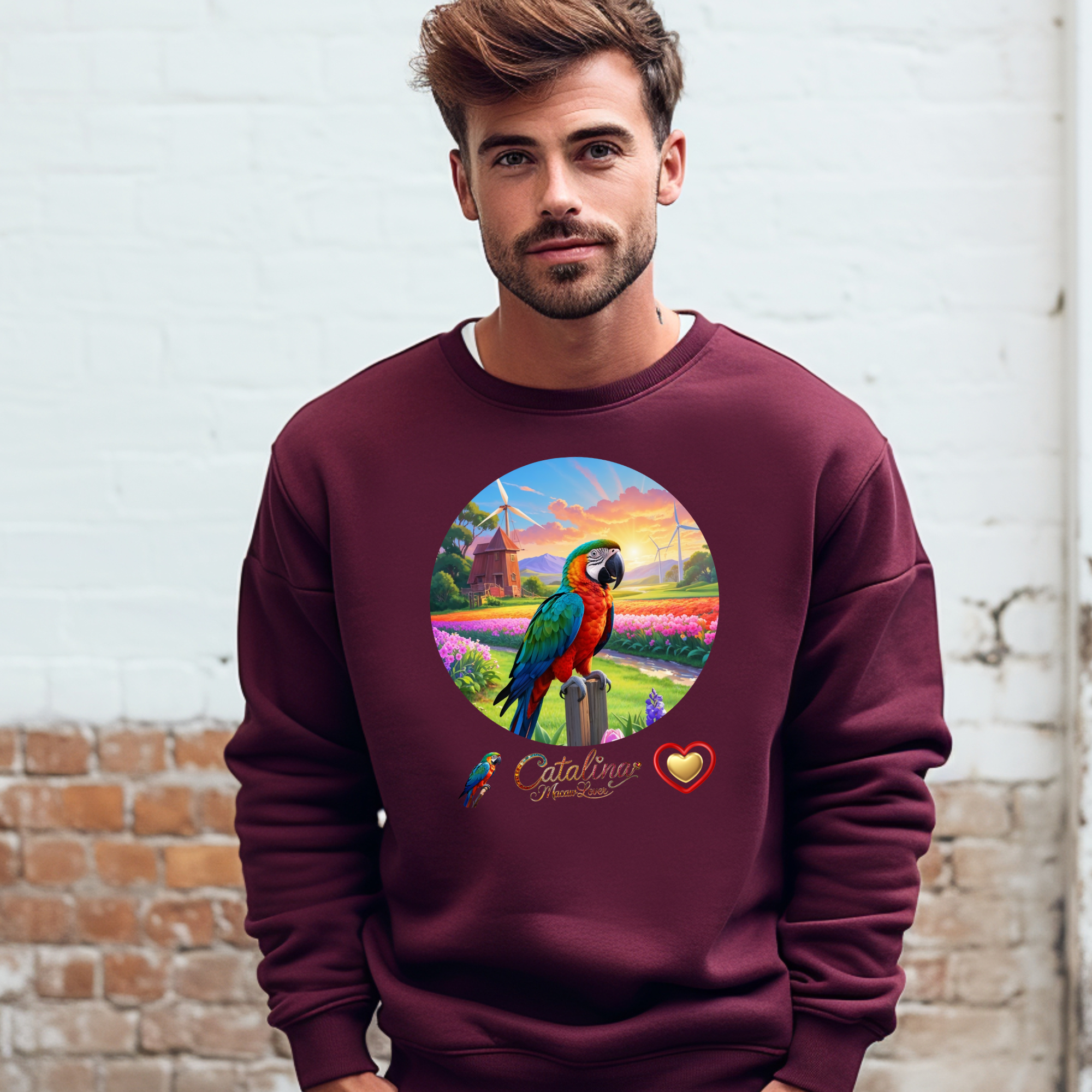 Catalina Macaw Lover Floral Sweatshirt