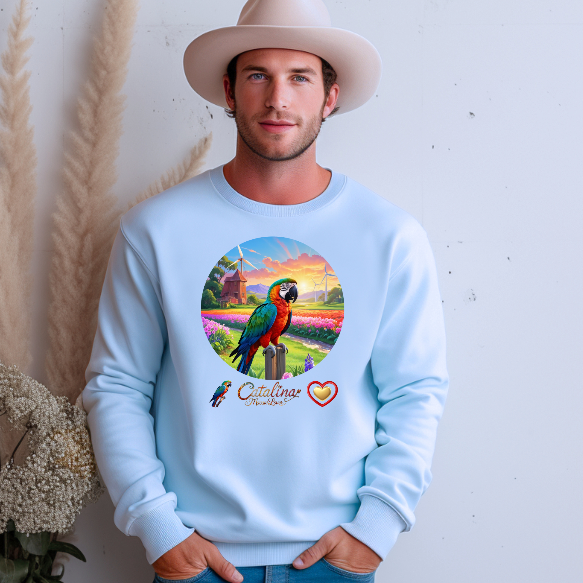 Catalina Macaw Lover Floral Sweatshirt