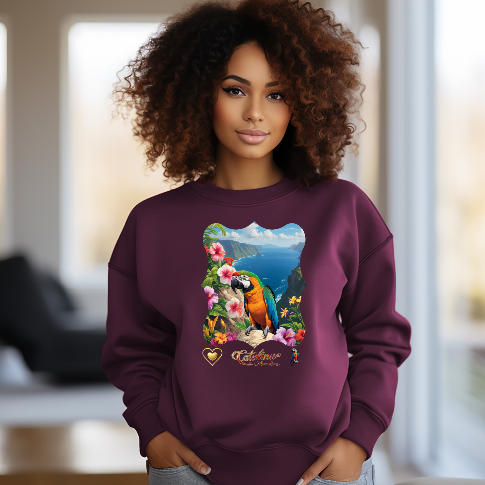 Catalina Macaw Lover Floral Sweatshirt