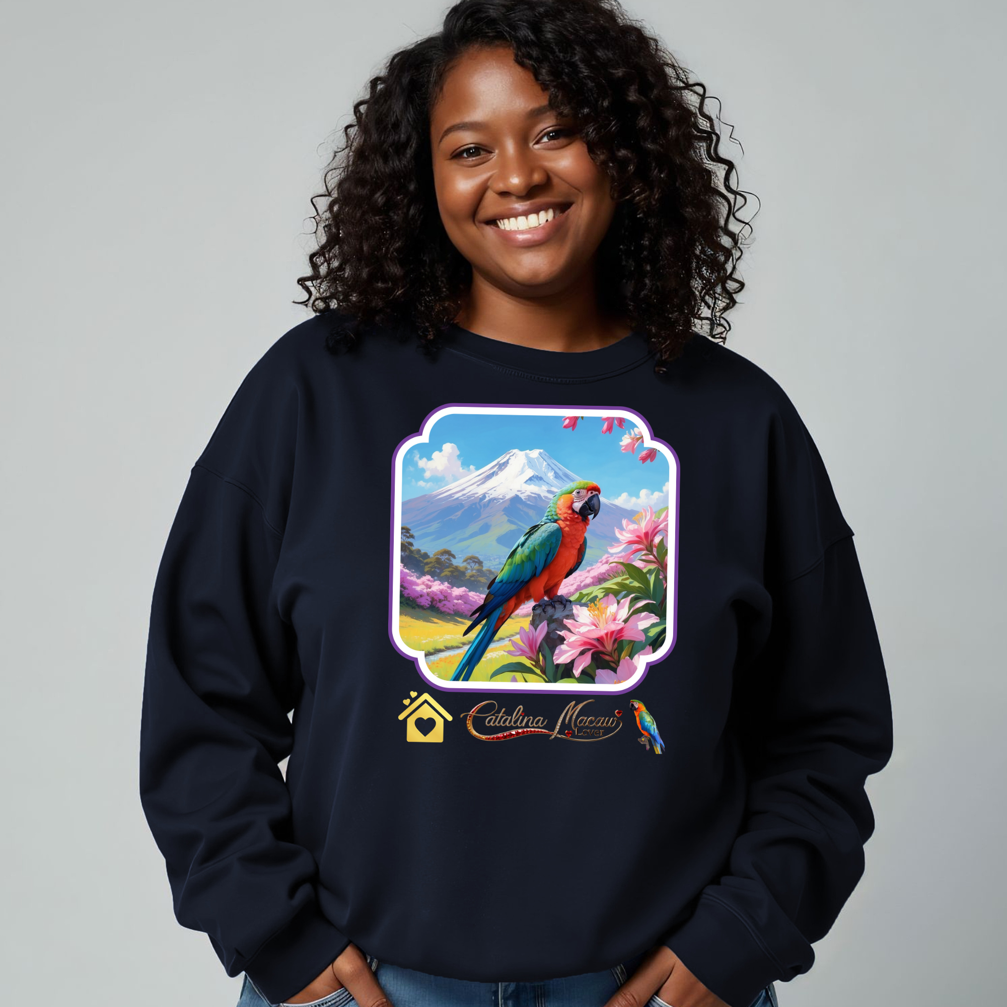 Catalina Macaw Lover Floral Sweatshirt