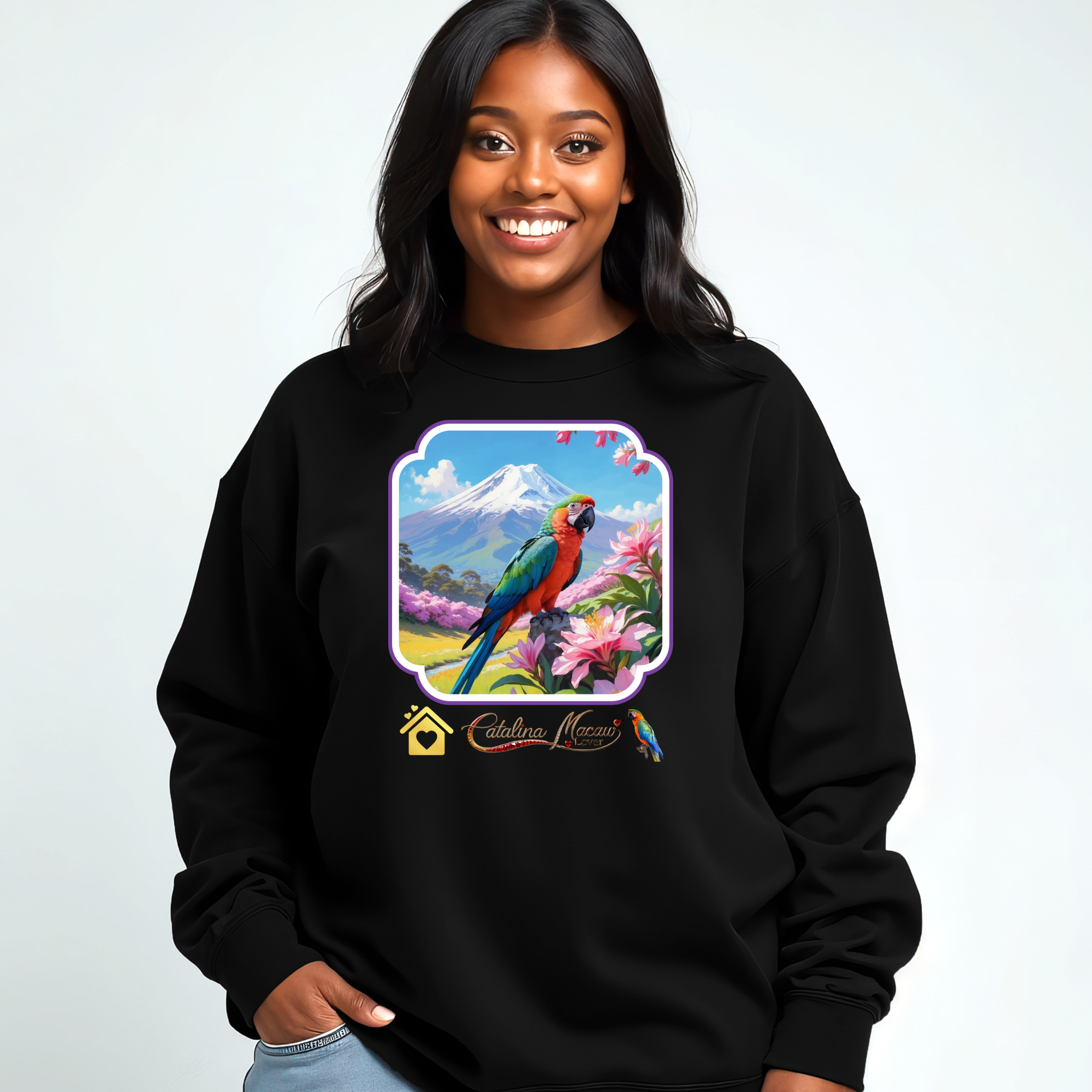 Catalina Macaw Lover Floral Sweatshirt