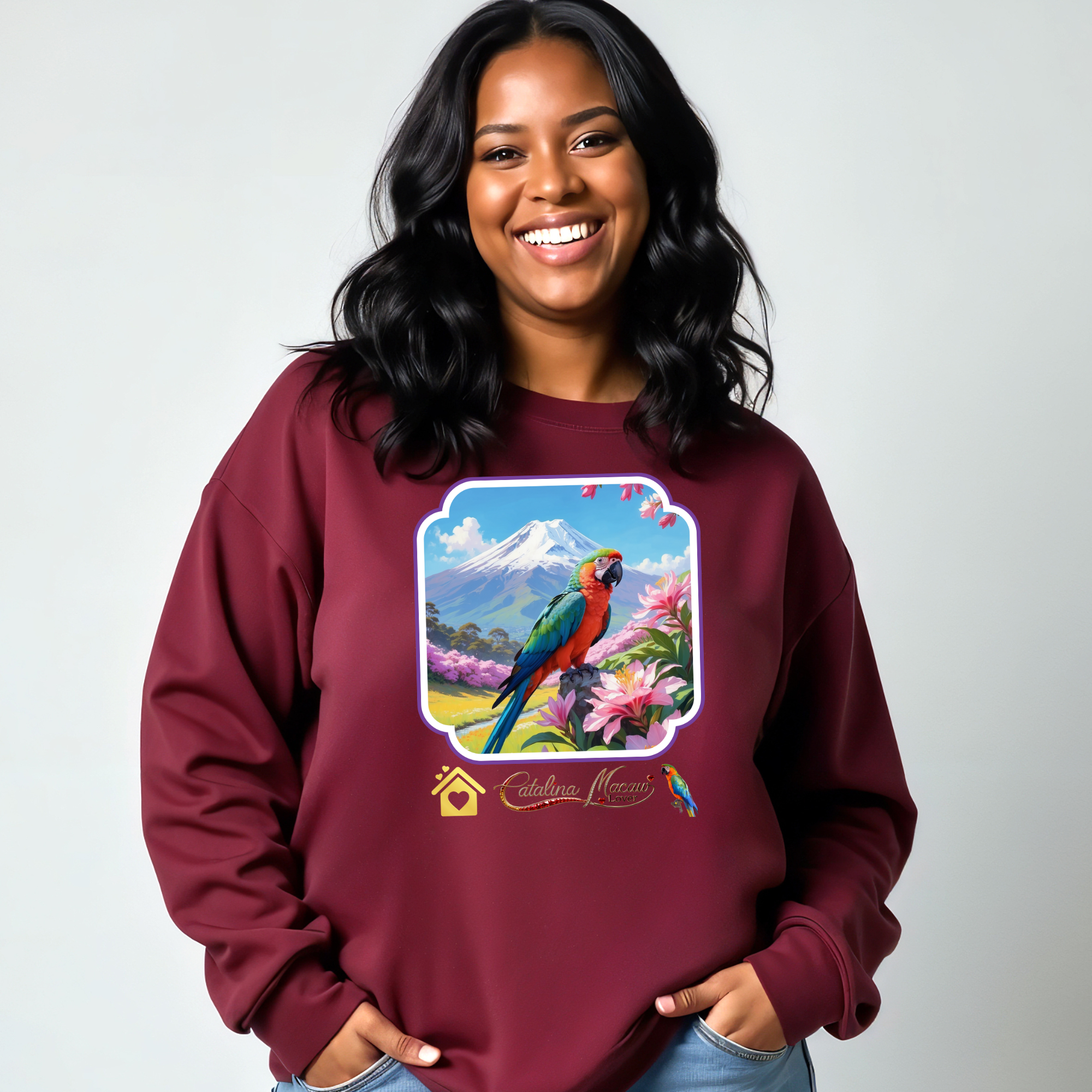 Catalina Macaw Lover Floral Sweatshirt