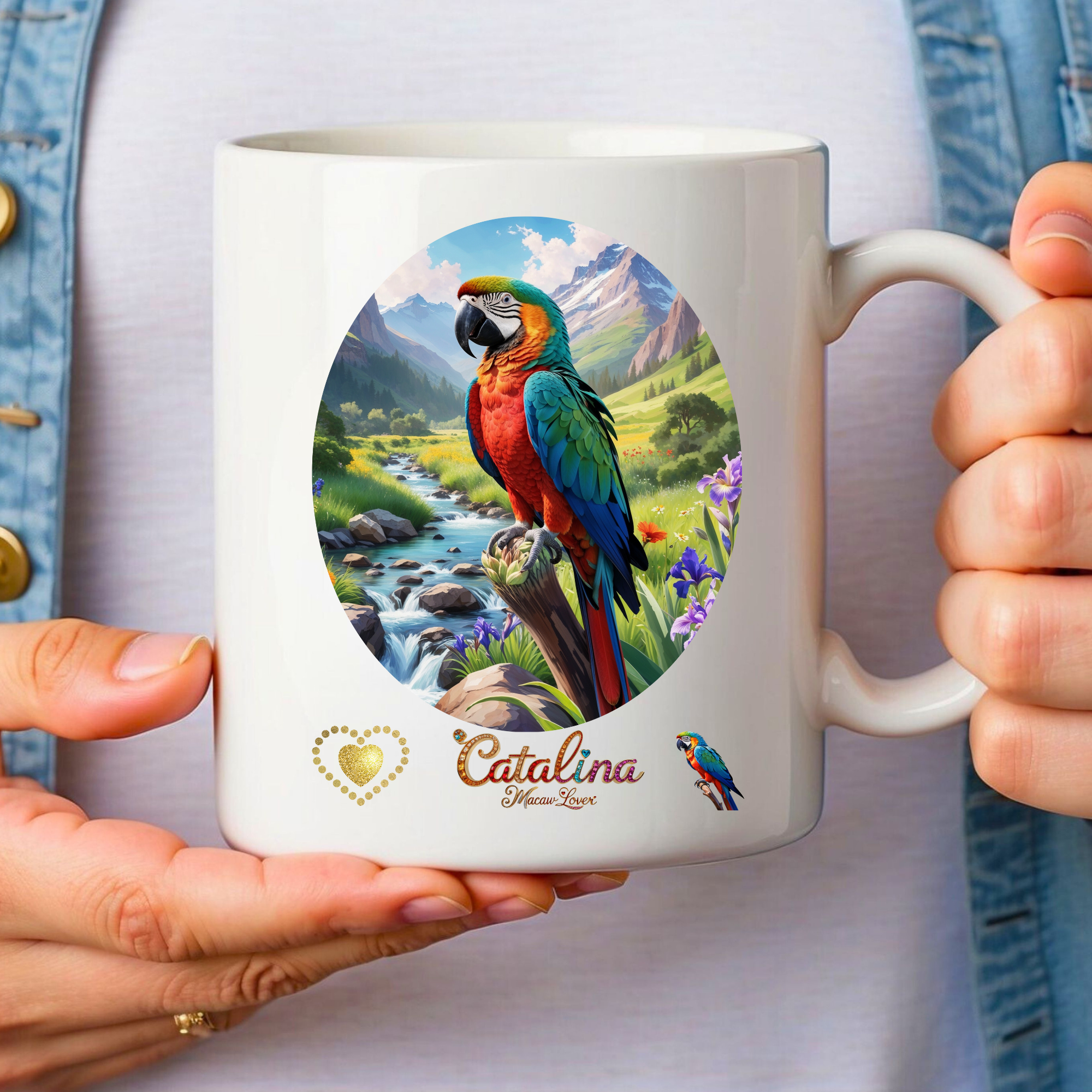 Mountain Catalina Macaw Lover Mug
