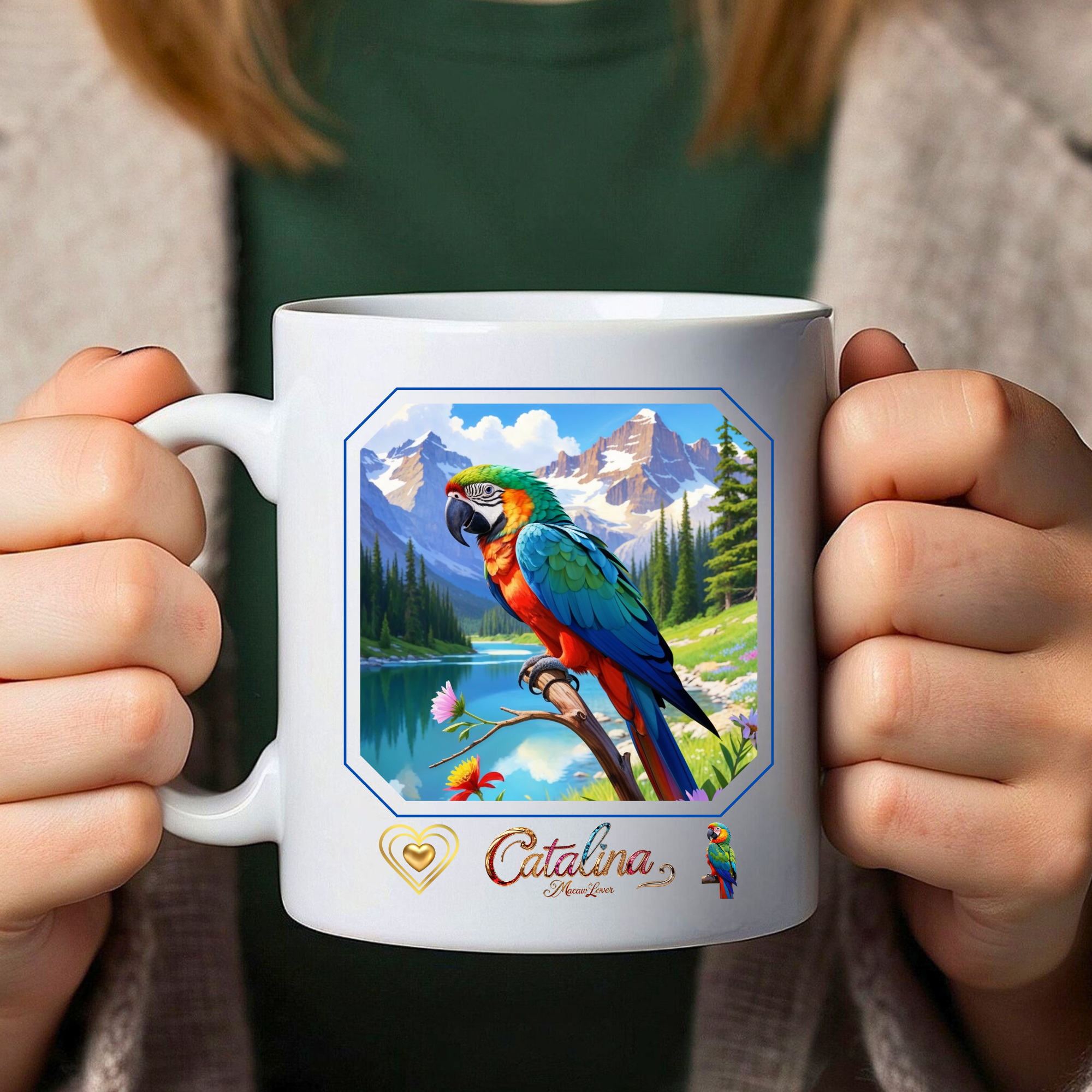 Catalina Macaw Lover Lake Scenic Mug