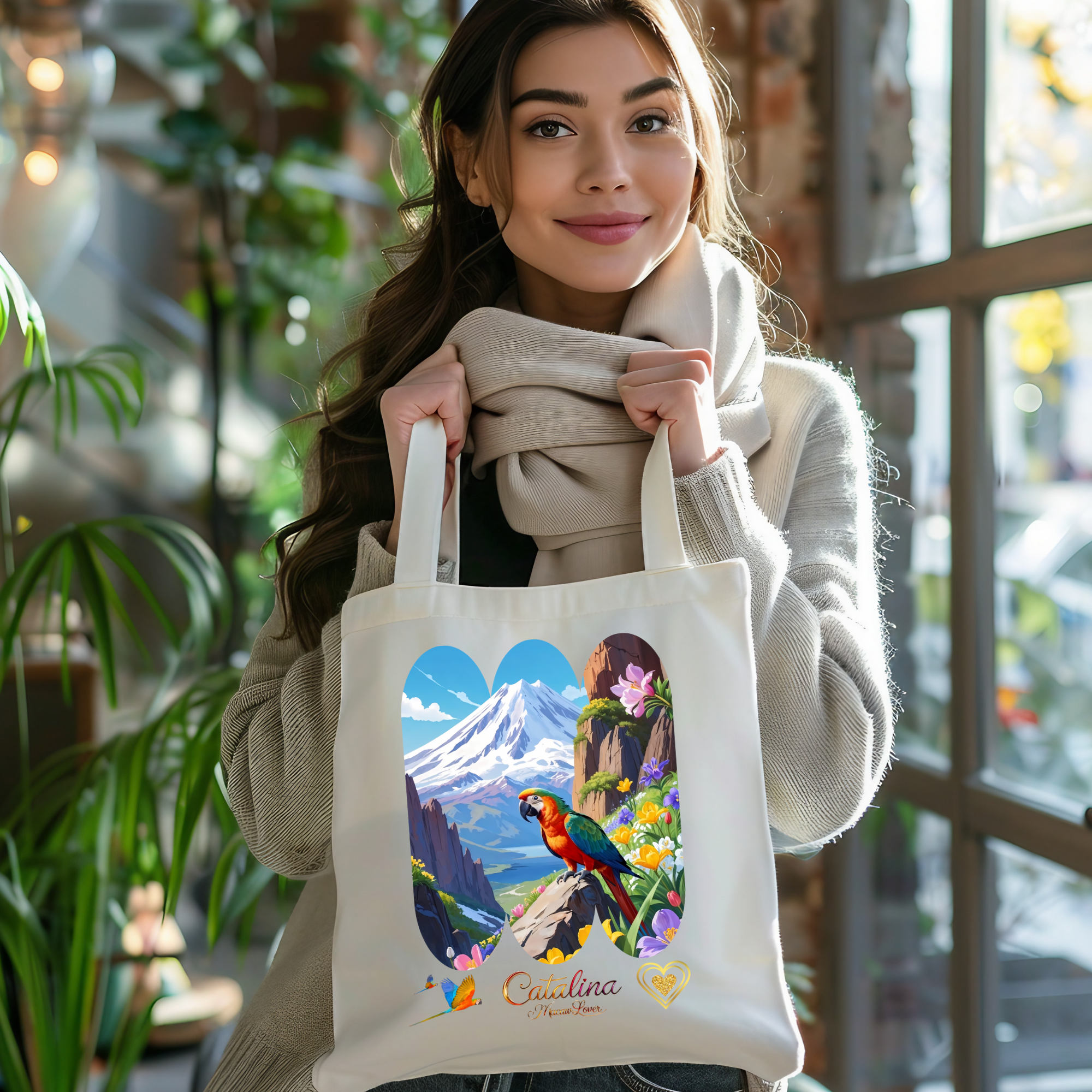 Mountain Catalina Macaw Lover Tote Bag