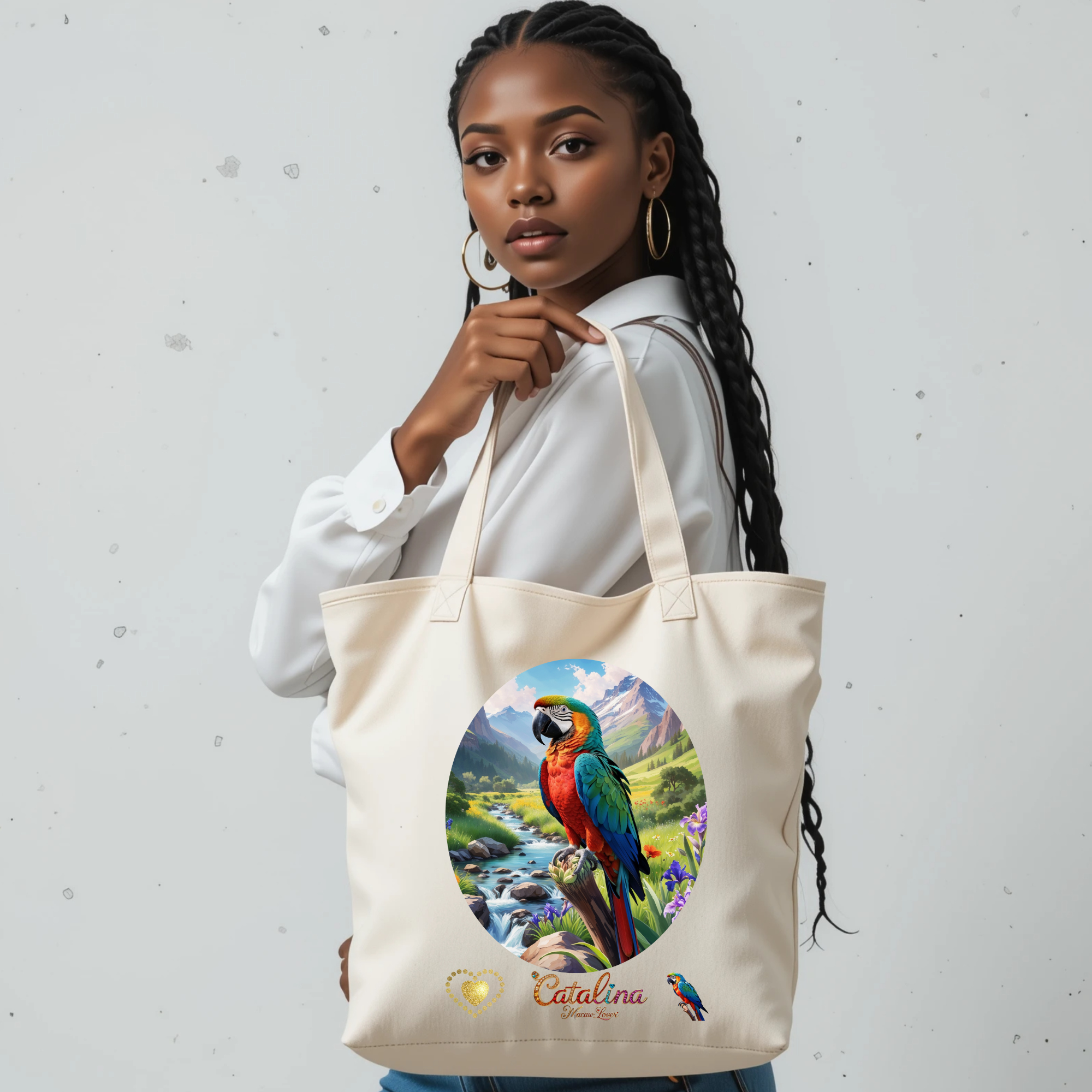 Mountain Catalina Macaw Lover Tote Bag