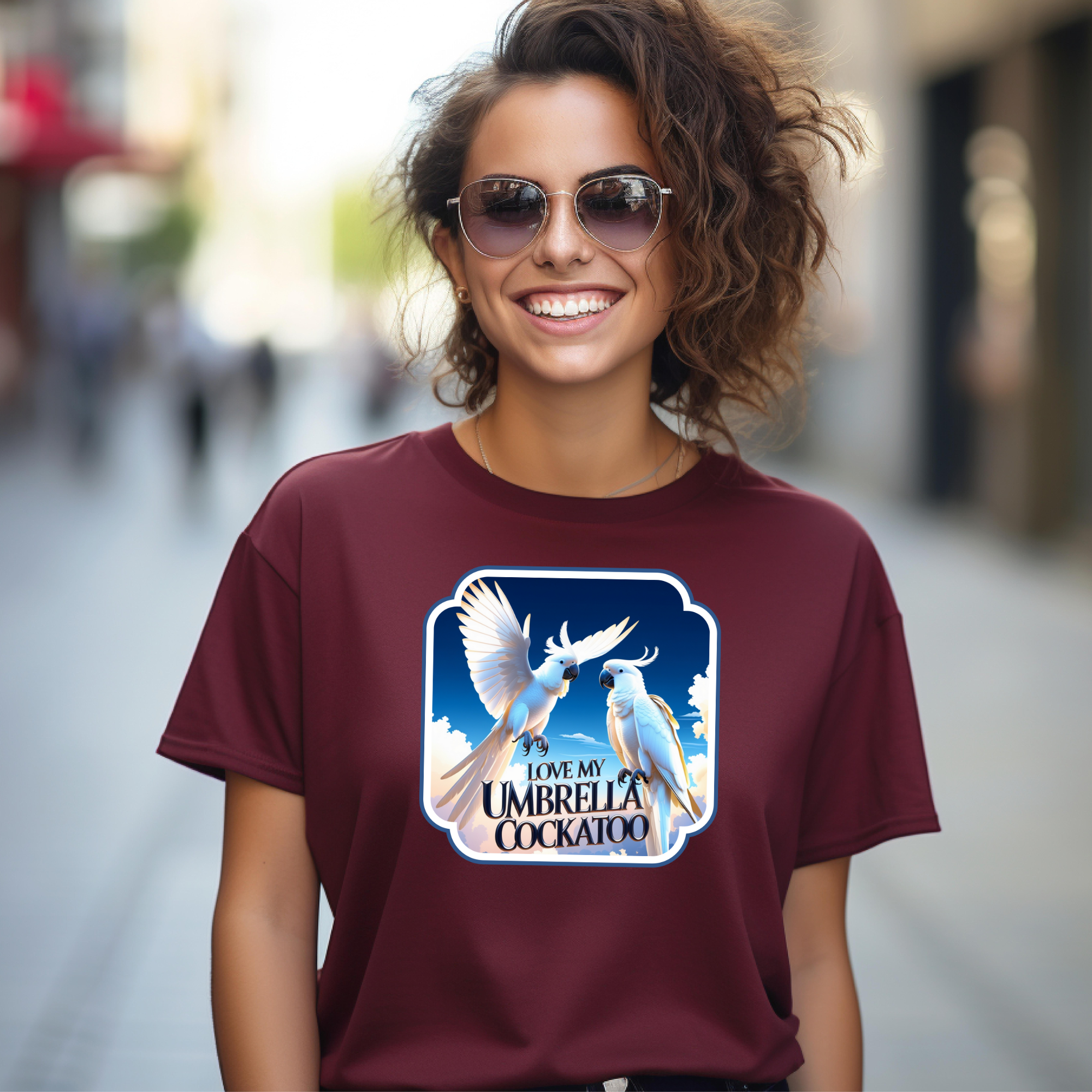 Love My Umbrella Cockatoo T‑Shirt