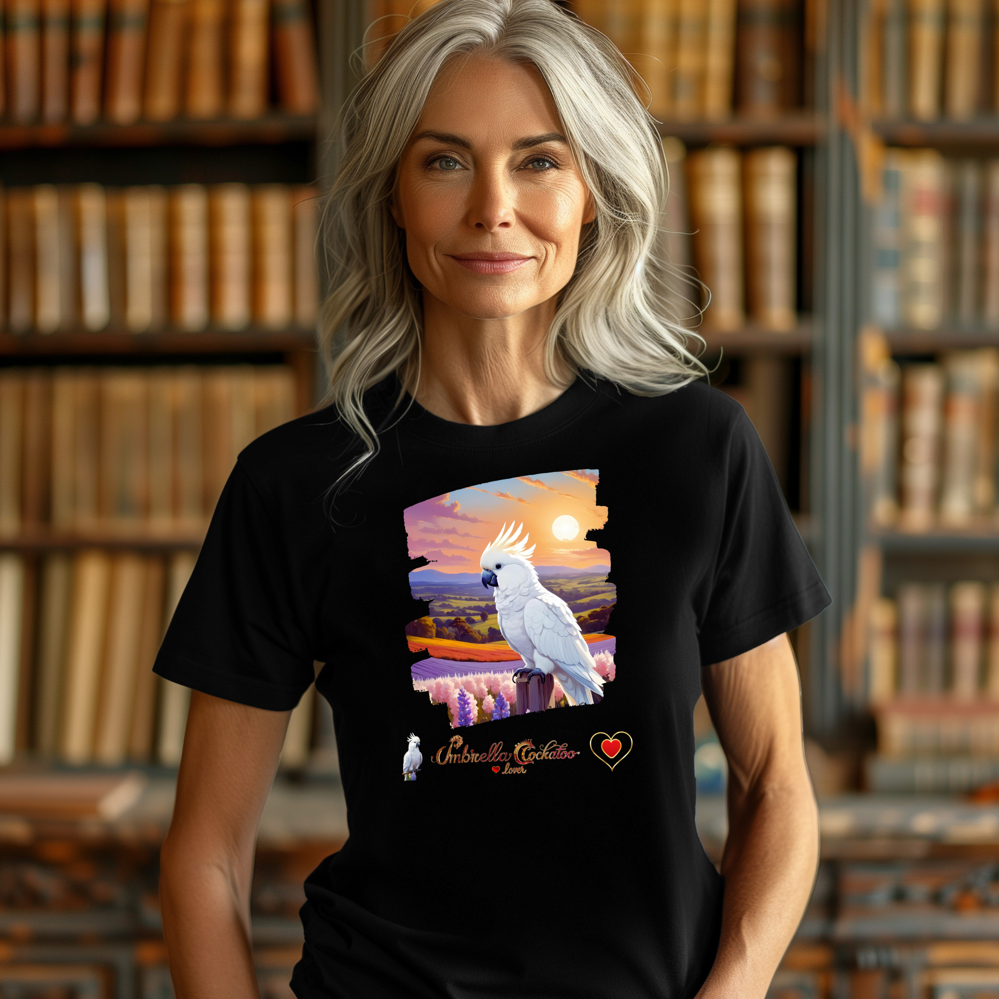 Umbrella Cockatoo Lover Sunset T-Shirt