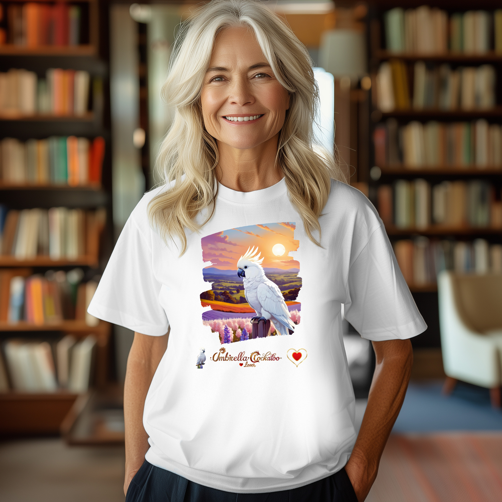 Umbrella Cockatoo Lover Sunset T-Shirt