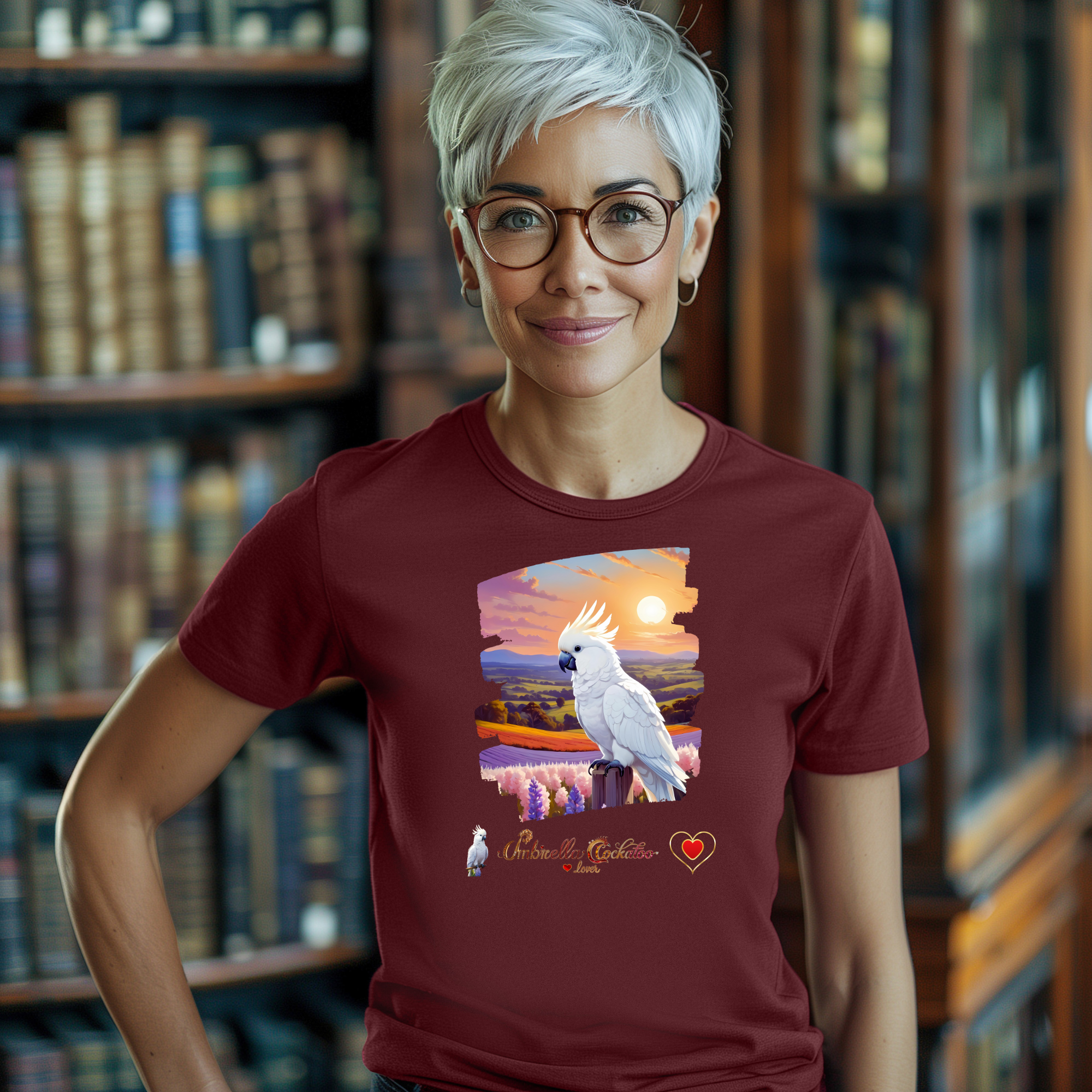 Umbrella Cockatoo Lover Sunset T-Shirt
