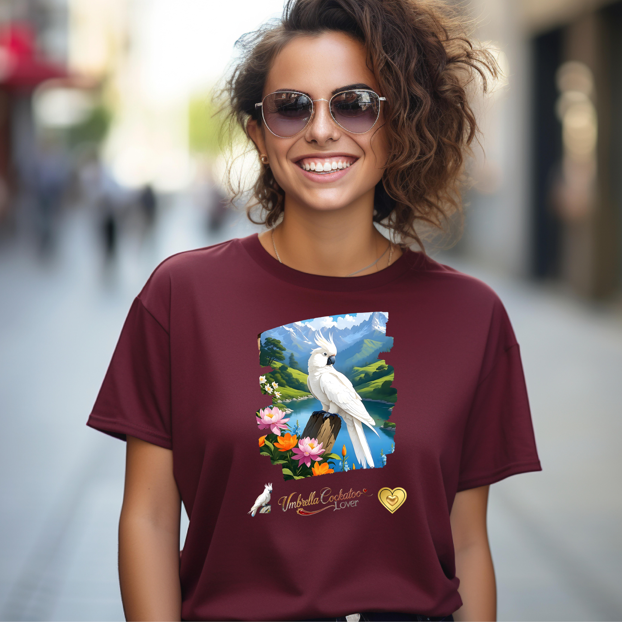 Umbrella Cockatoo Lover Lake T-Shirt