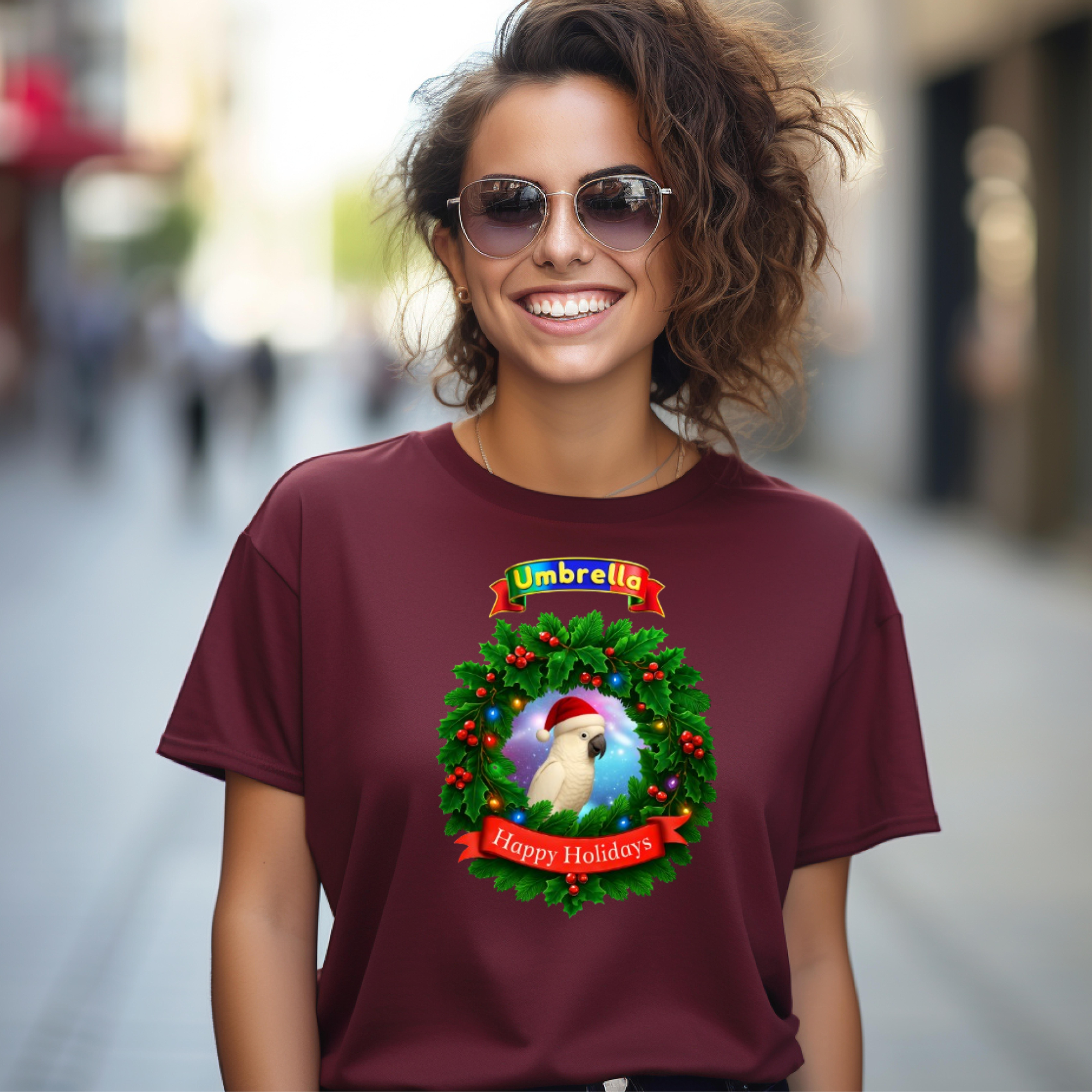 Happy Holidays Umbrella Pair T-Shirt