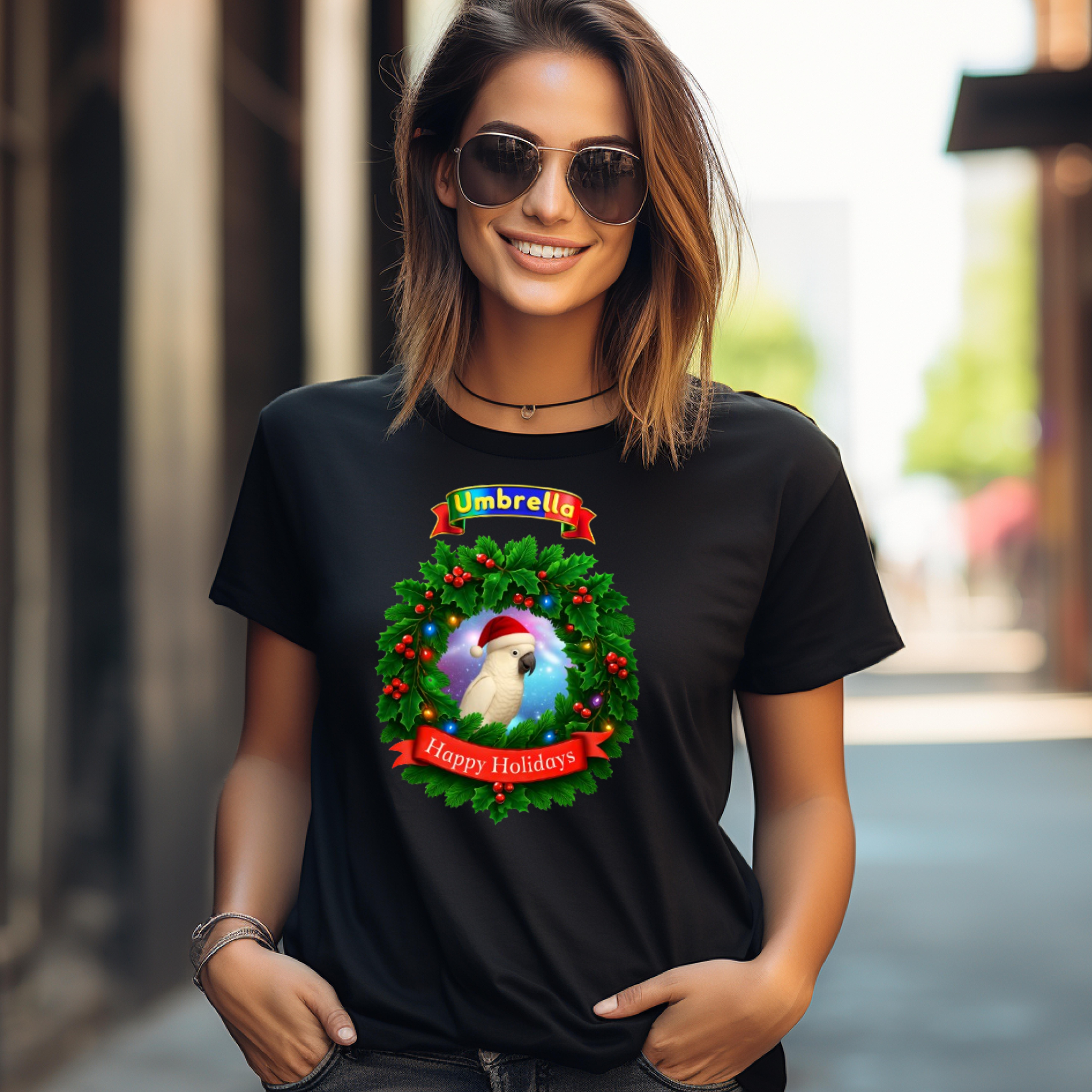 Happy Holidays Umbrella Pair T-Shirt
