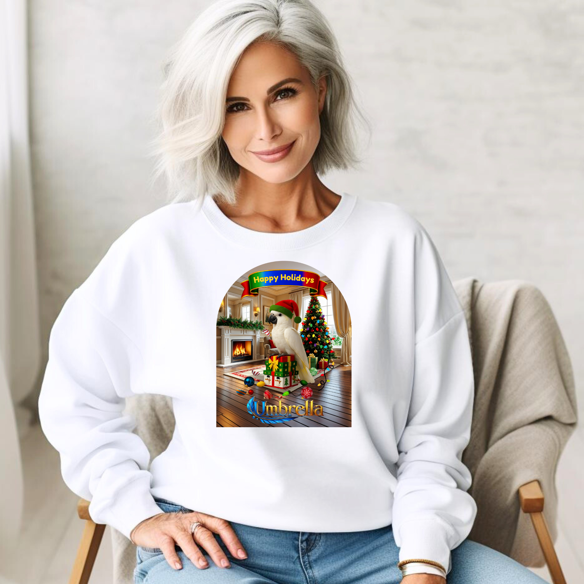 Christmas Happy Holidays Umbrella Sweatshirt
