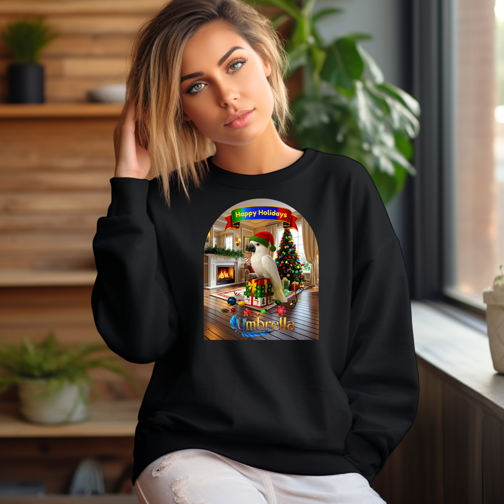 Christmas Happy Holidays Umbrella Sweatshirt