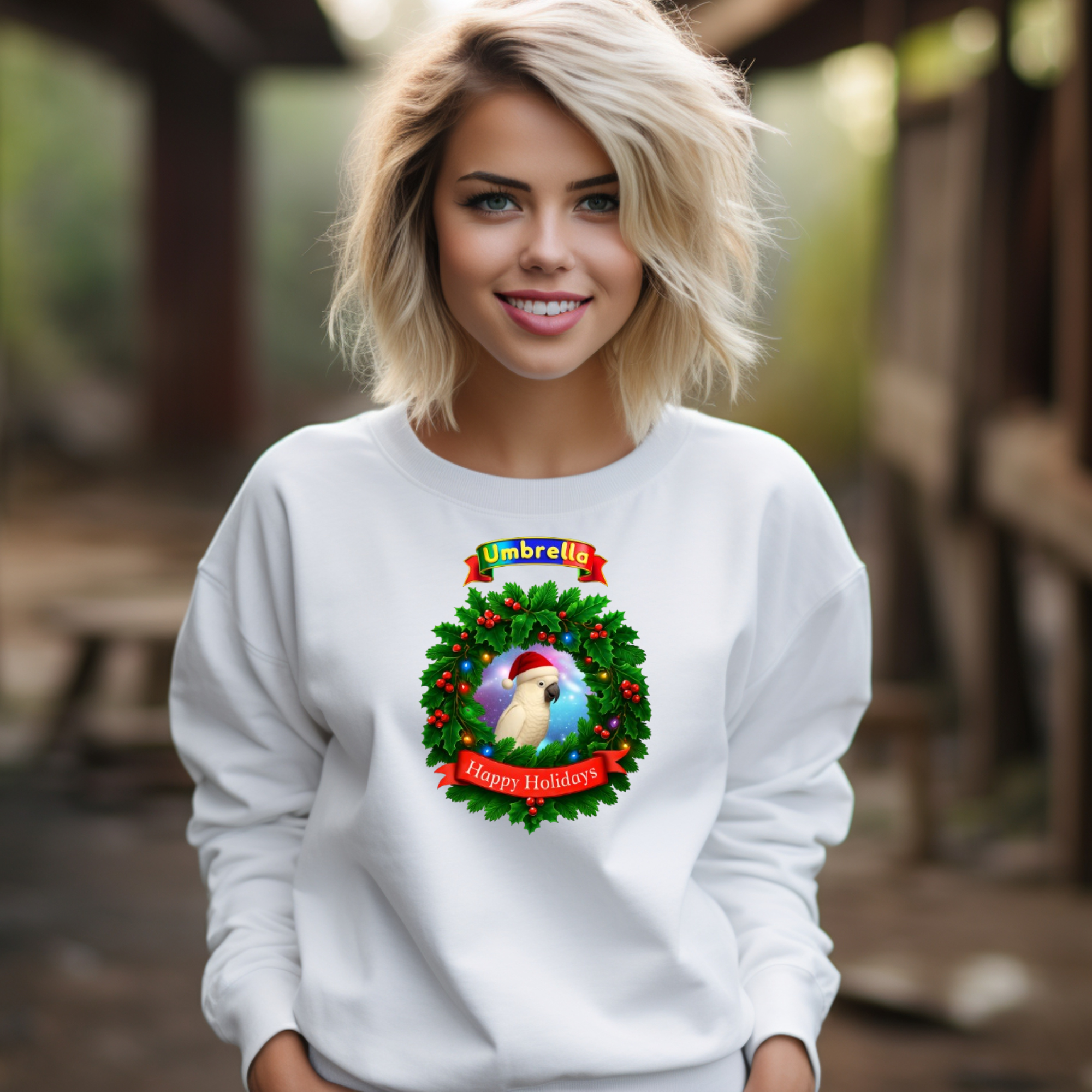 Umbrella Happy Holidays Sweatshirt