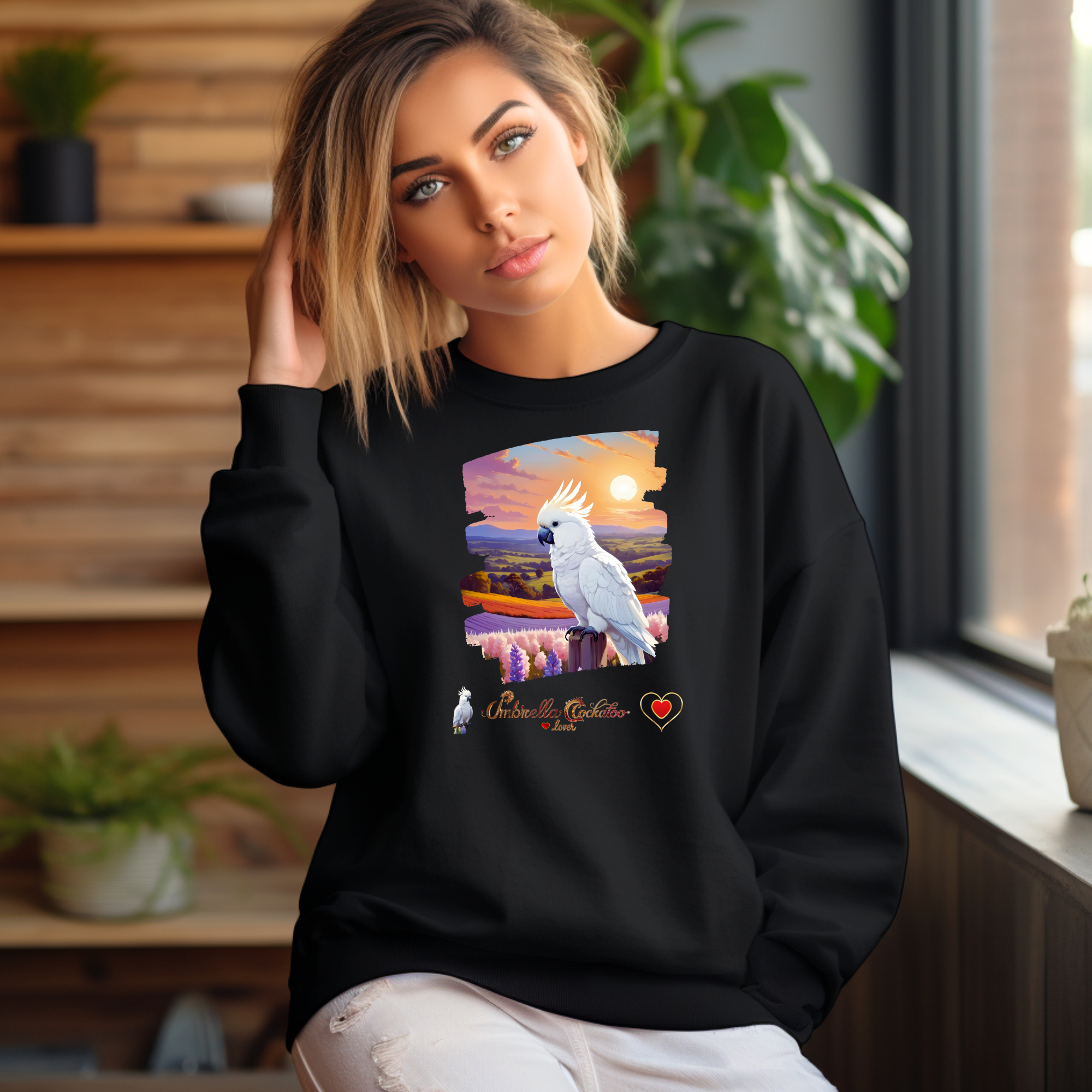 Umbrella Cockatoo Lover Sunset Sweatshirt