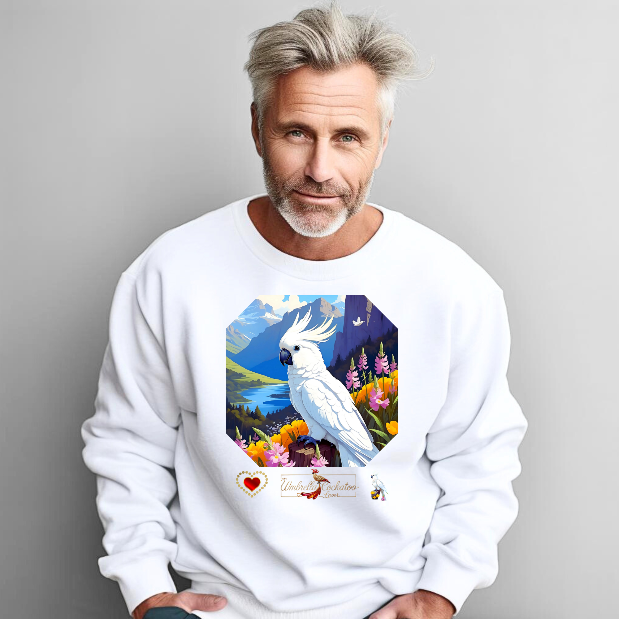 Floral Umbrella Cockatoo Lover Sweatshirt