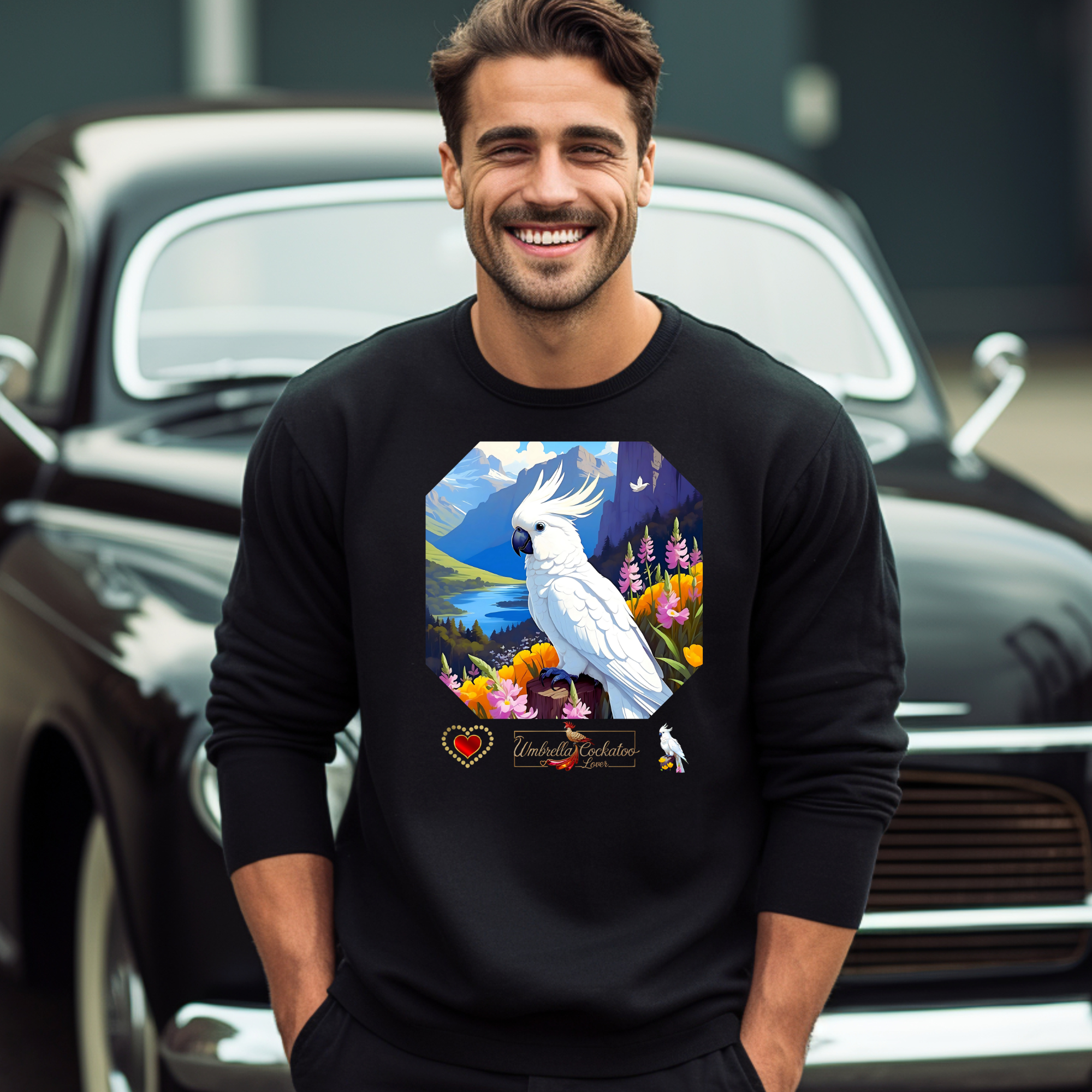 Floral Umbrella Cockatoo Lover Sweatshirt