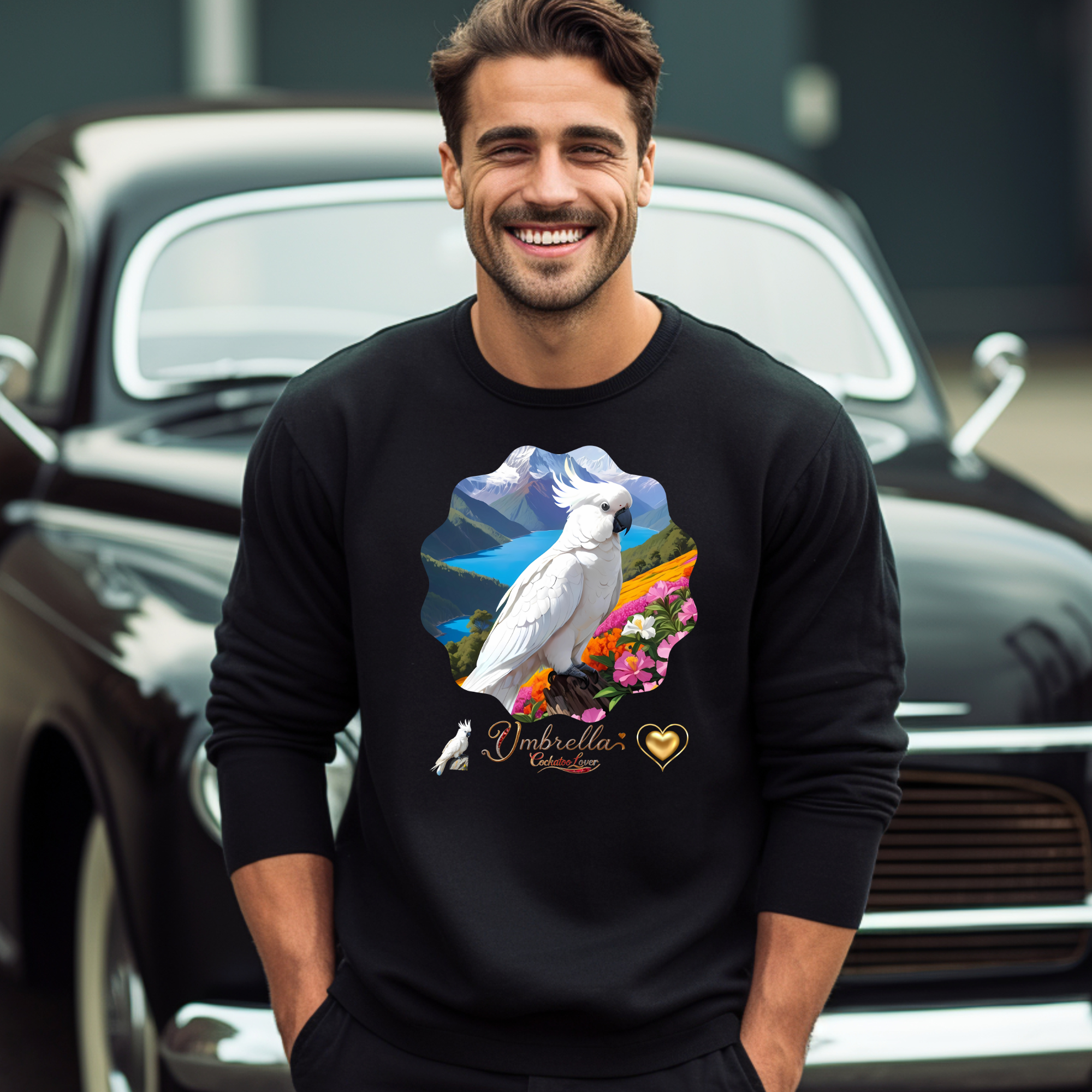 Floral Umbrella Cockatoo Lover Sweatshirt