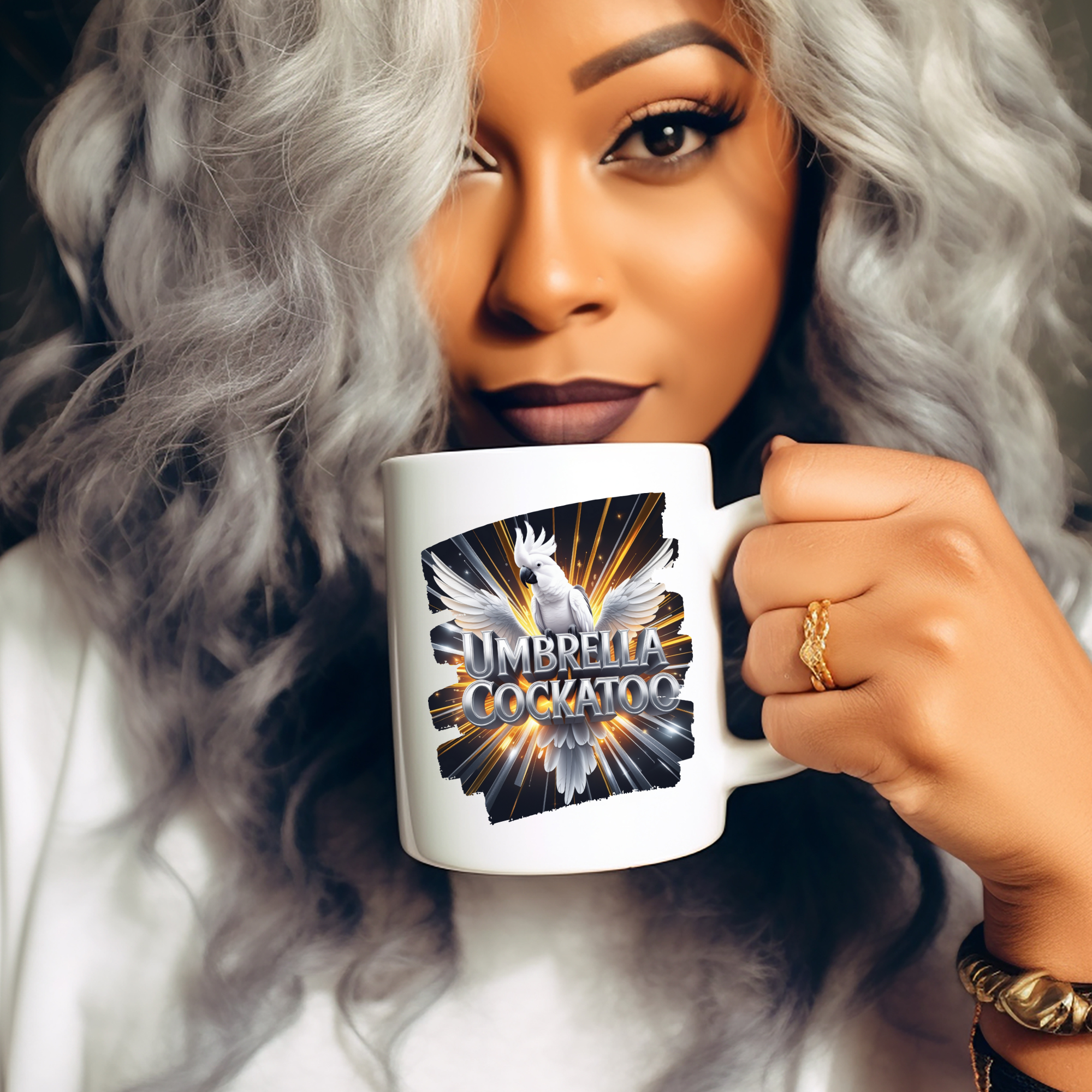 Umbrella Cockatoo Sunburst Mug